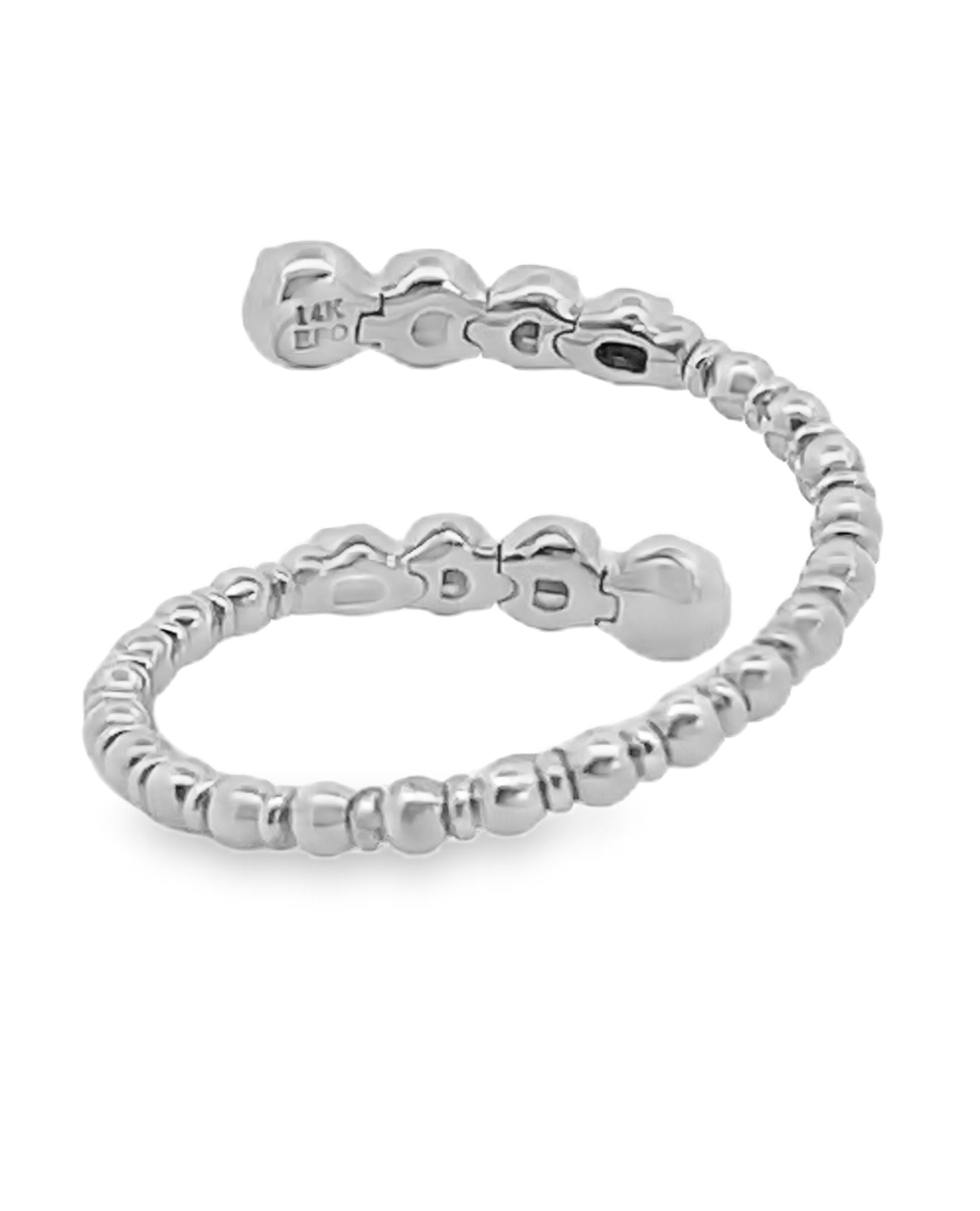 Flexible Bypass Diamond Ring in 14K White Gold