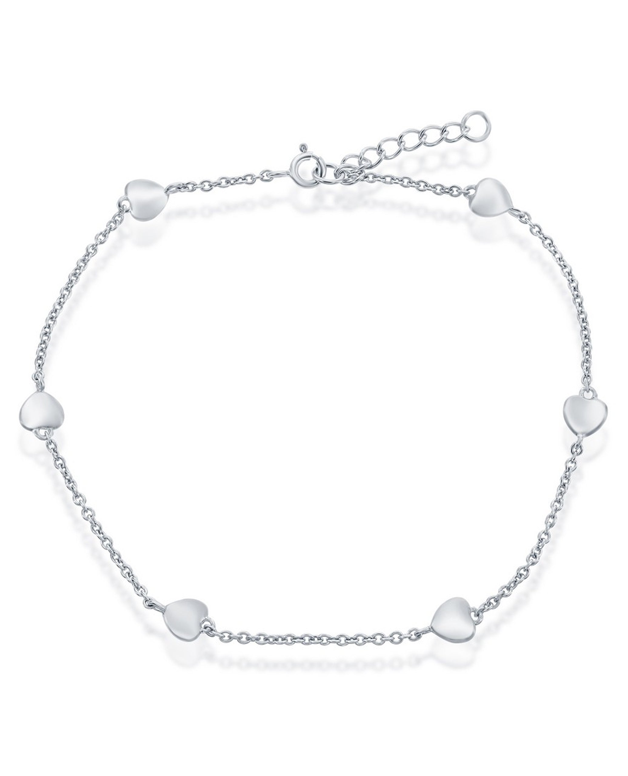 Sterling Silver Heart Anklet