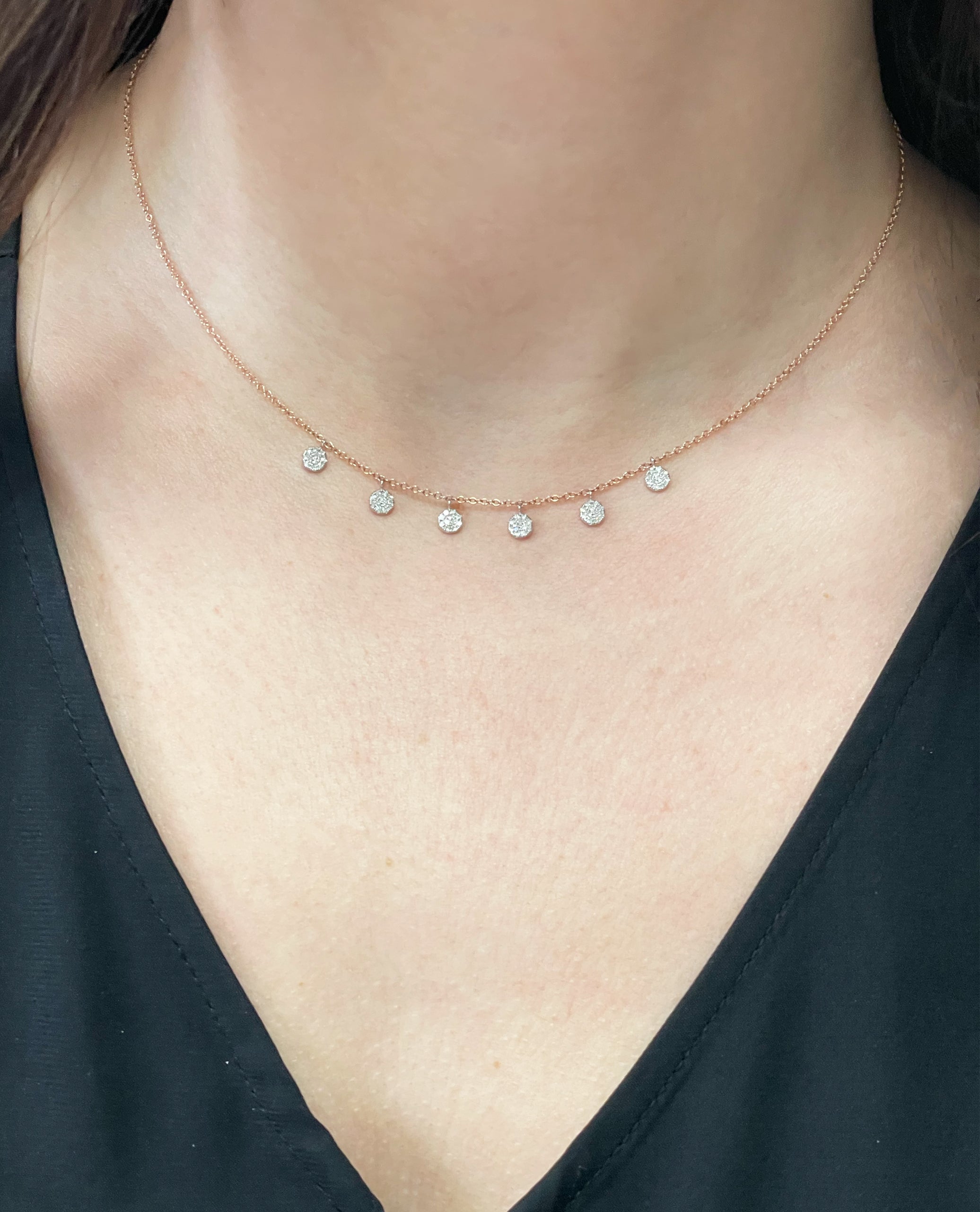 Meira T 14K Rose Gold Diamond Layering Necklace