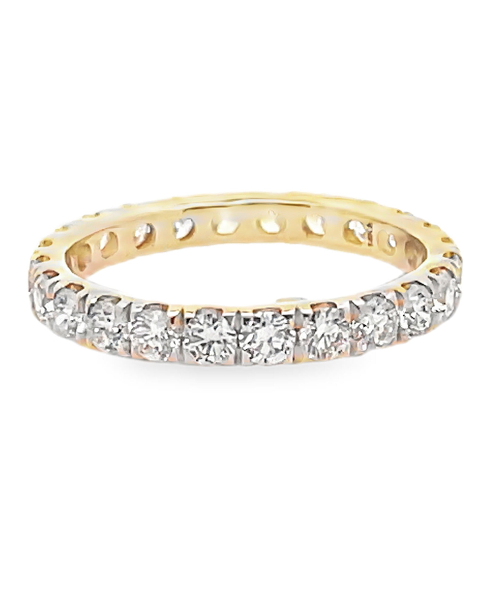 18K Yellow Gold French Set Eternity Band