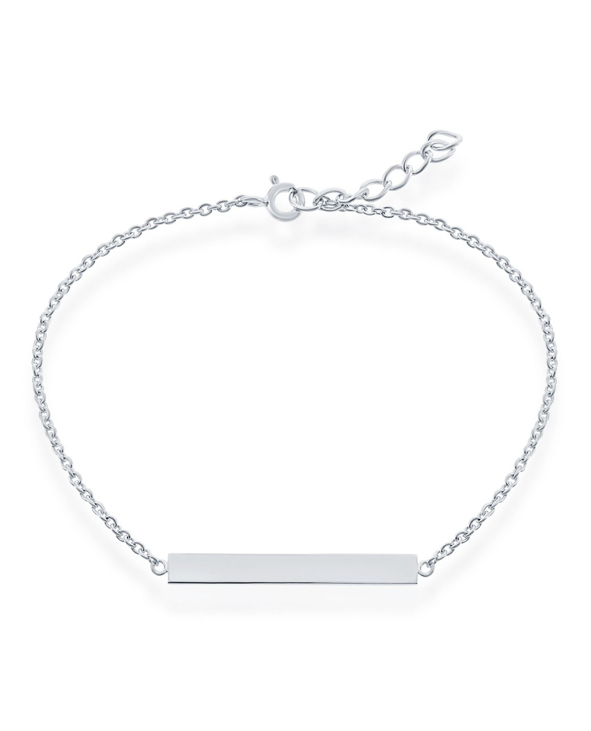 Sterling Silver Engravable ID Bracelet