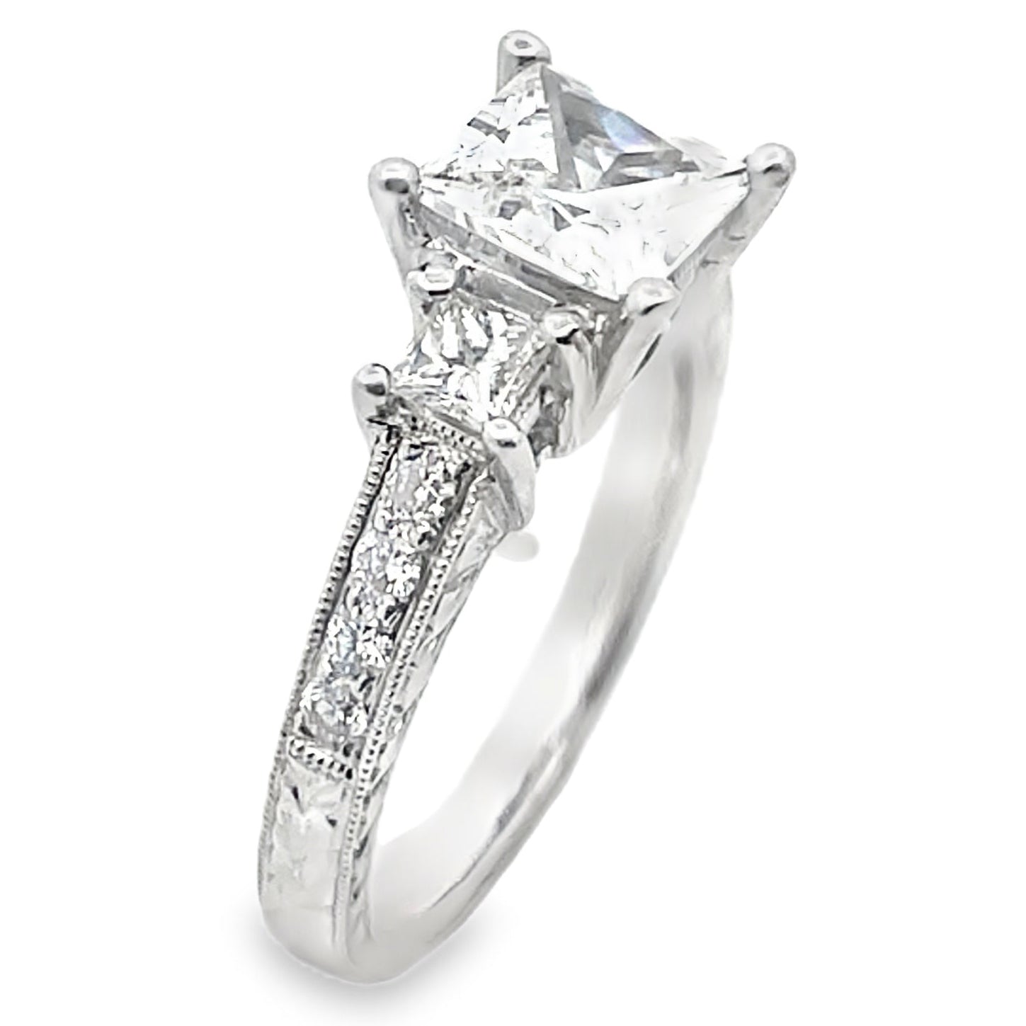 Kirk Kara SS6809D-R 18K White Gold Isabella Diamond Engagement Ring
