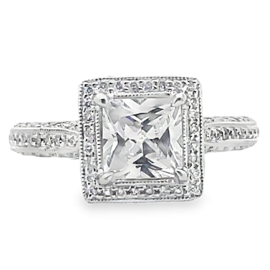 Kirk Kara SS6862-R Carmella 18K White Gold Engagement Ring