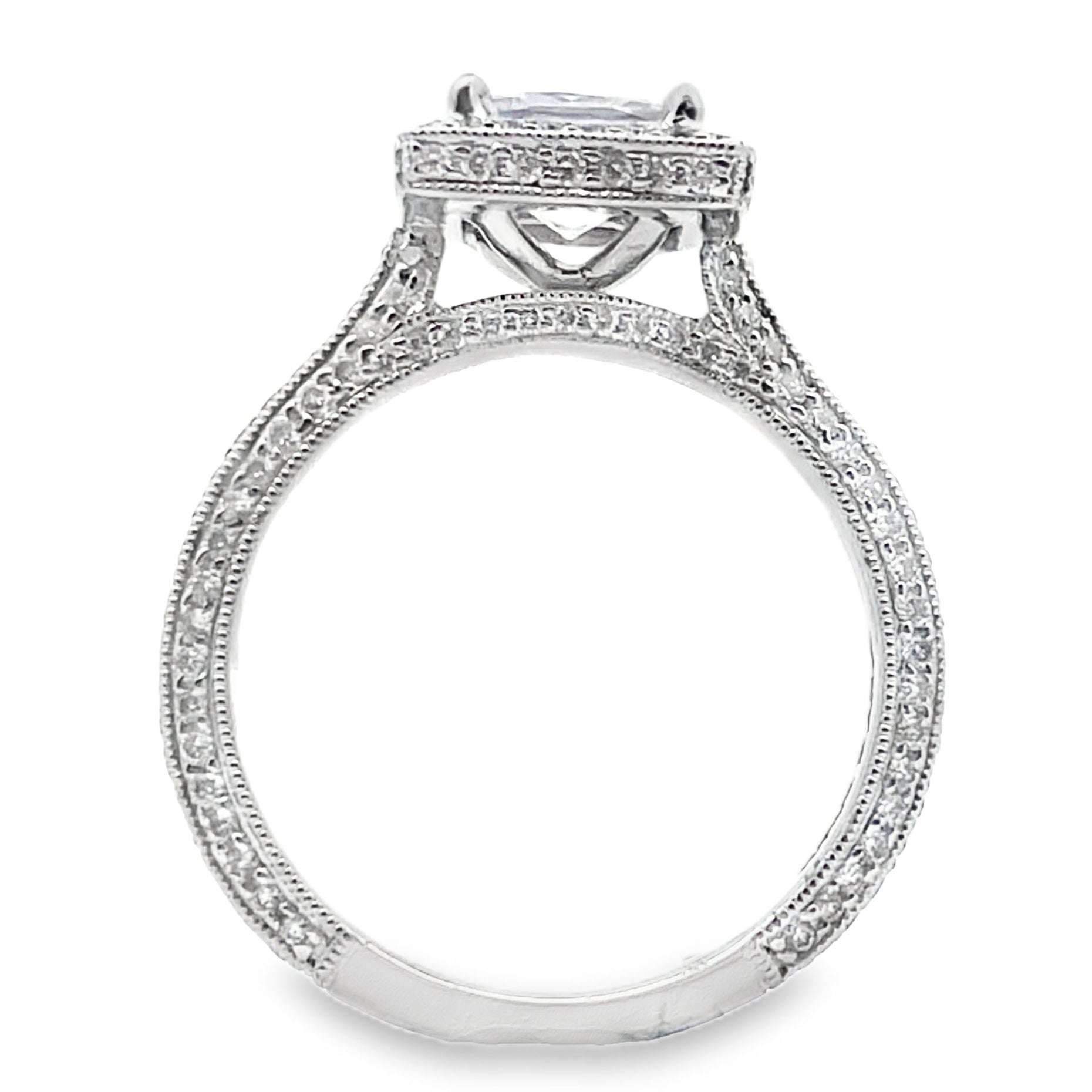 Kirk Kara SS6862-R Carmella 18K White Gold Engagement Ring