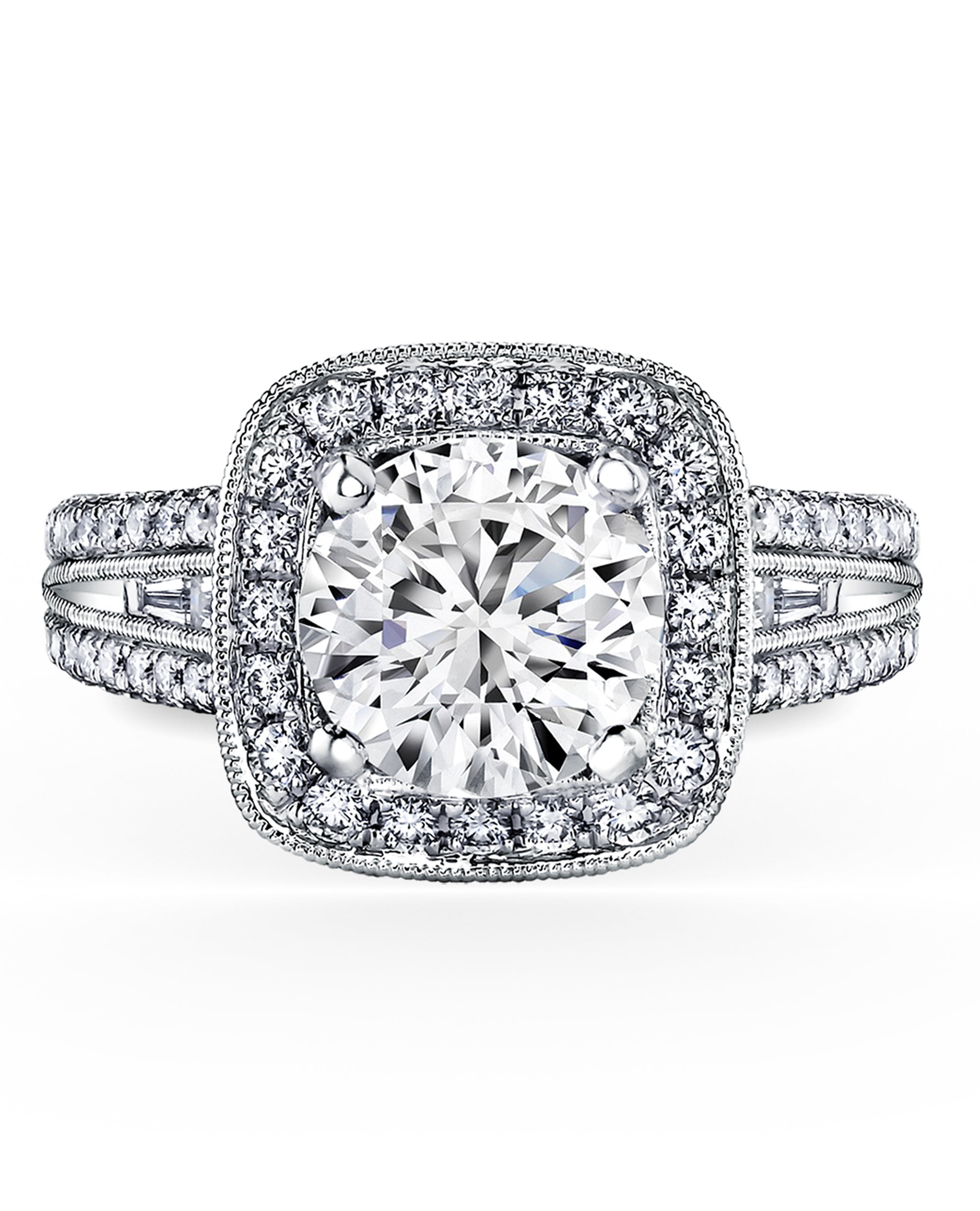 Kirk Kara SS6933TC-R Carmella Engagement Ring Setting