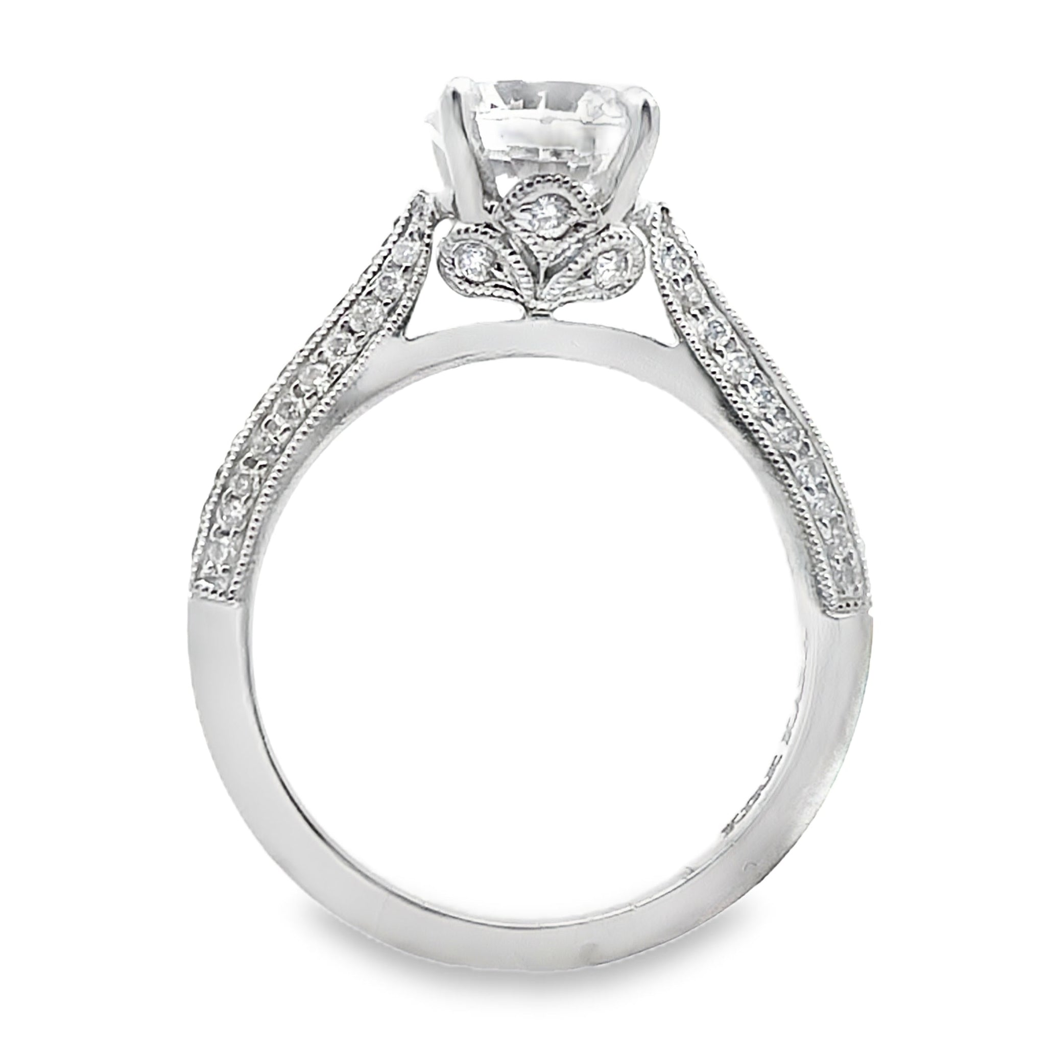 Kirk Kara SS6947A-R Carmella 18K White Gold Diamond Engagement Ring