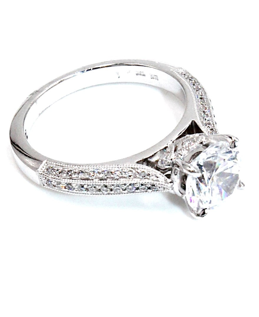 Kirk Kara SS6947A-R Carmella 18K White Gold Engagement Ring