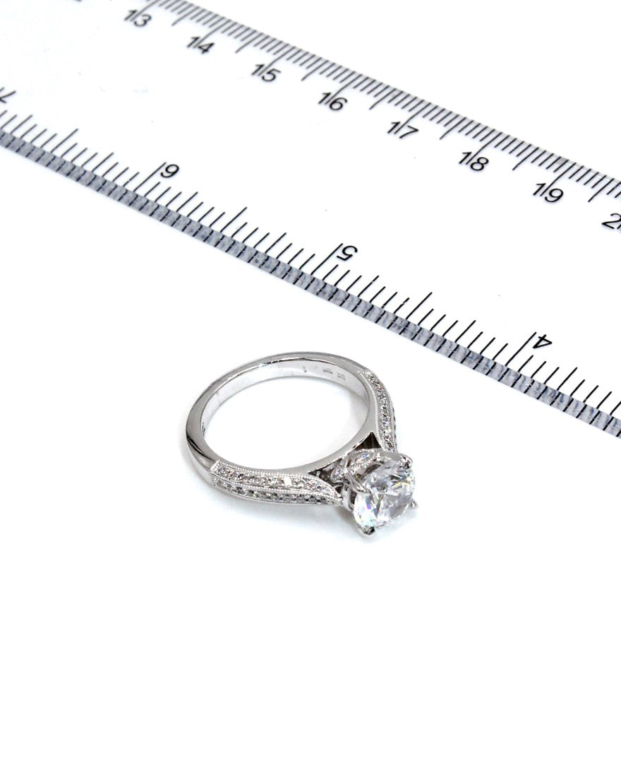 Kirk Kara SS6947A-R Carmella 18K White Gold Diamond Engagement Ring