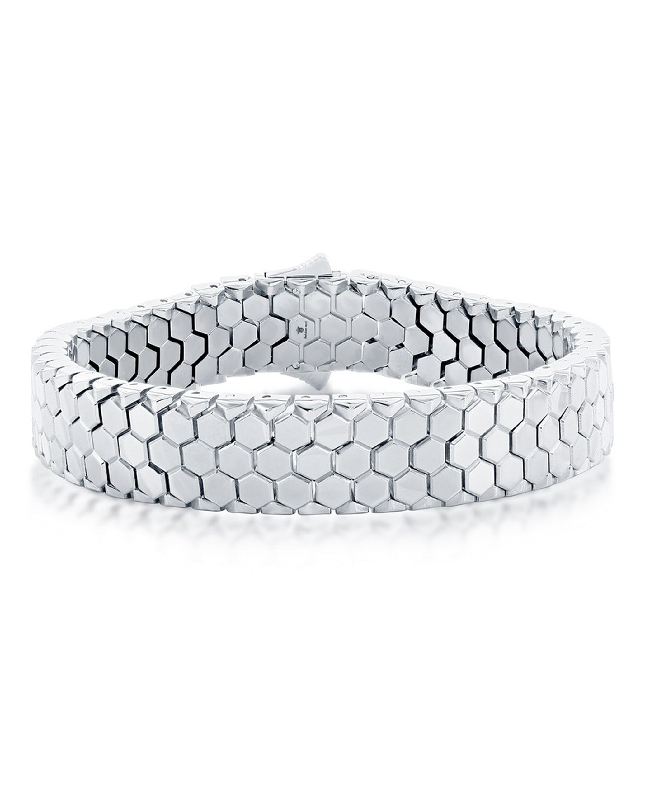 Stainless Steel Honeycomb Design Bracelet