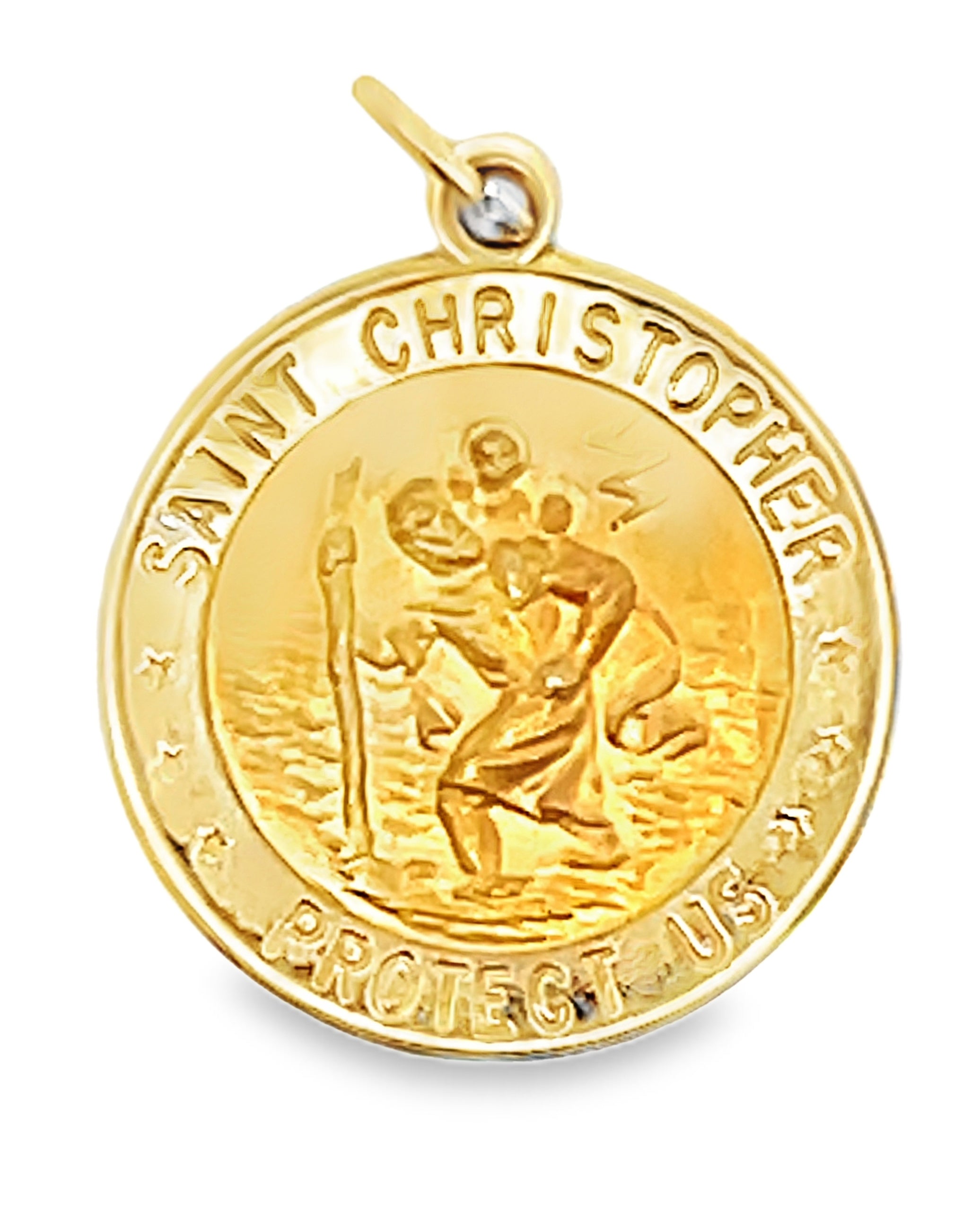 14K Yellow Gold St. Christopher Pendant- Air Force Edition