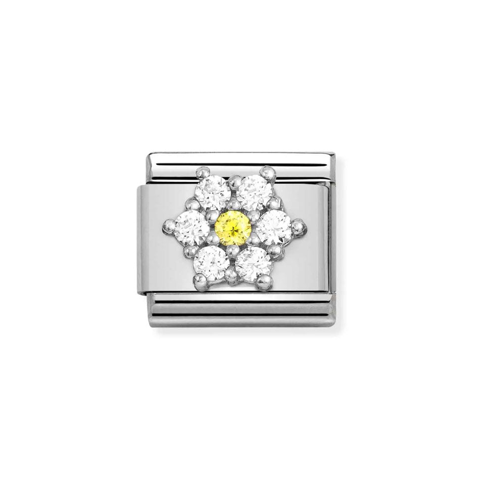 Nomination Composable 330322/01 Classic Symbols White & Yellow Flower