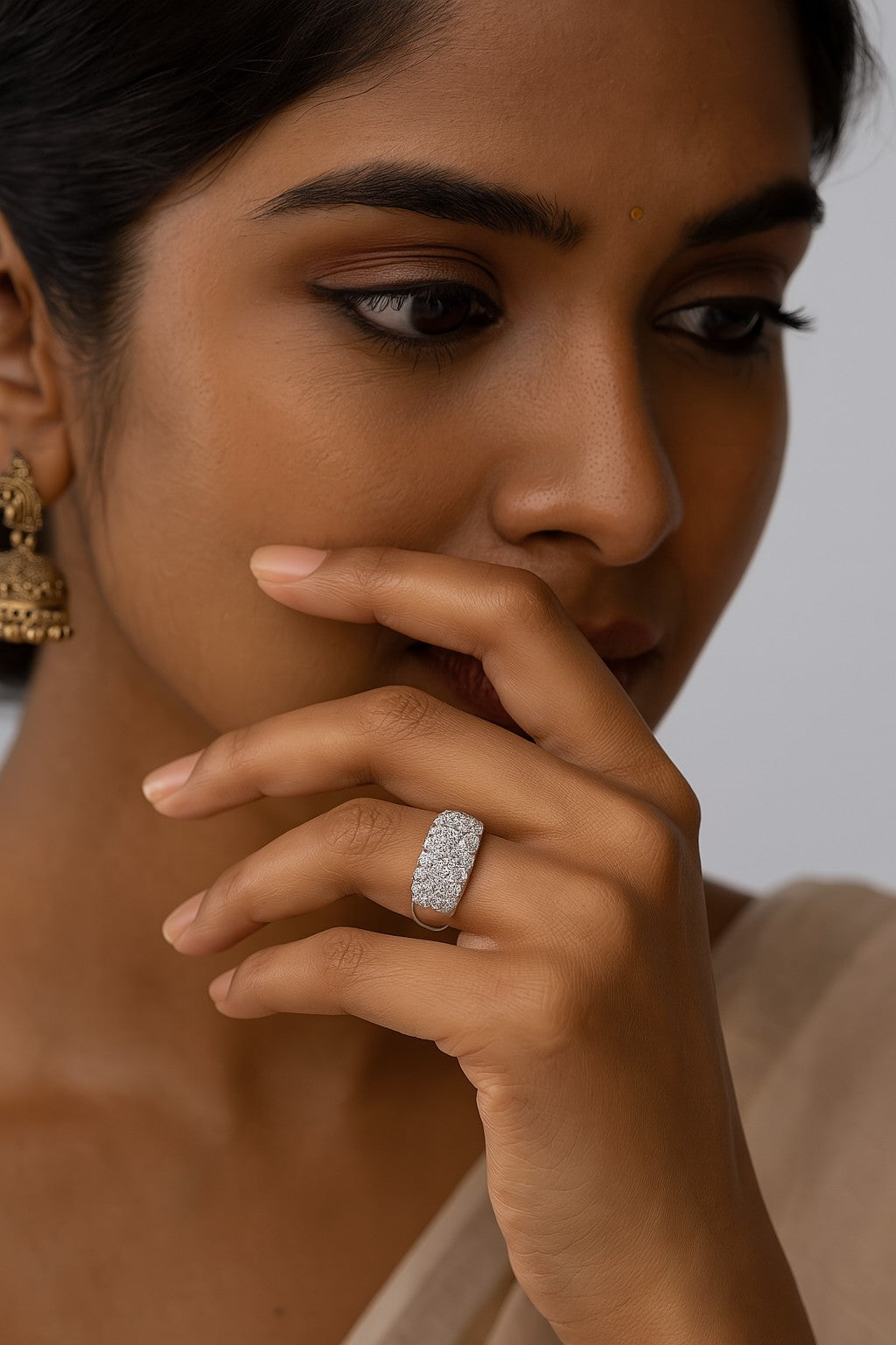 Simon G. LR1174 Pave Set Diamond Band Ring