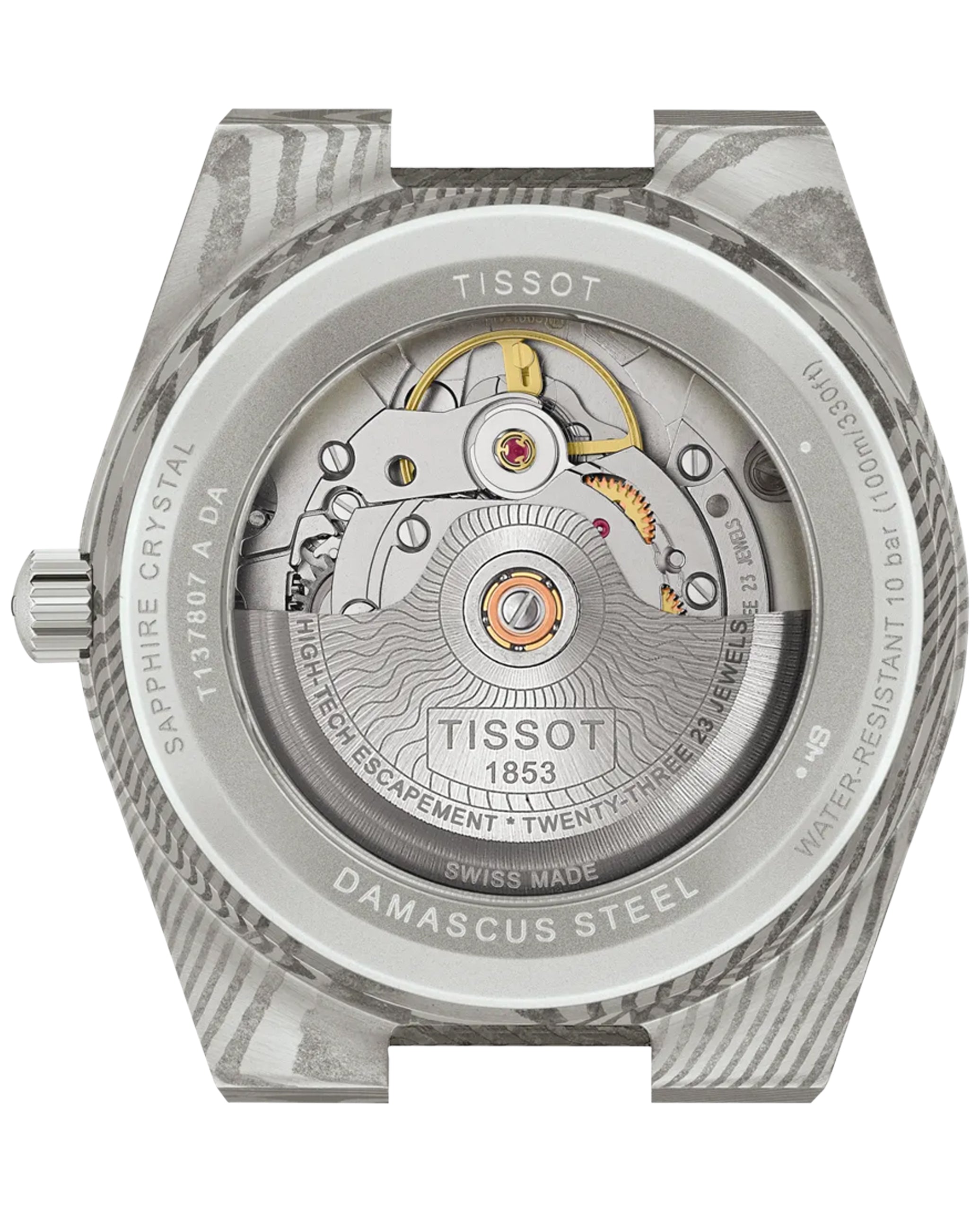 Tissot T137.807.96.081.00 PRX Damascus Steel 38mm Watch