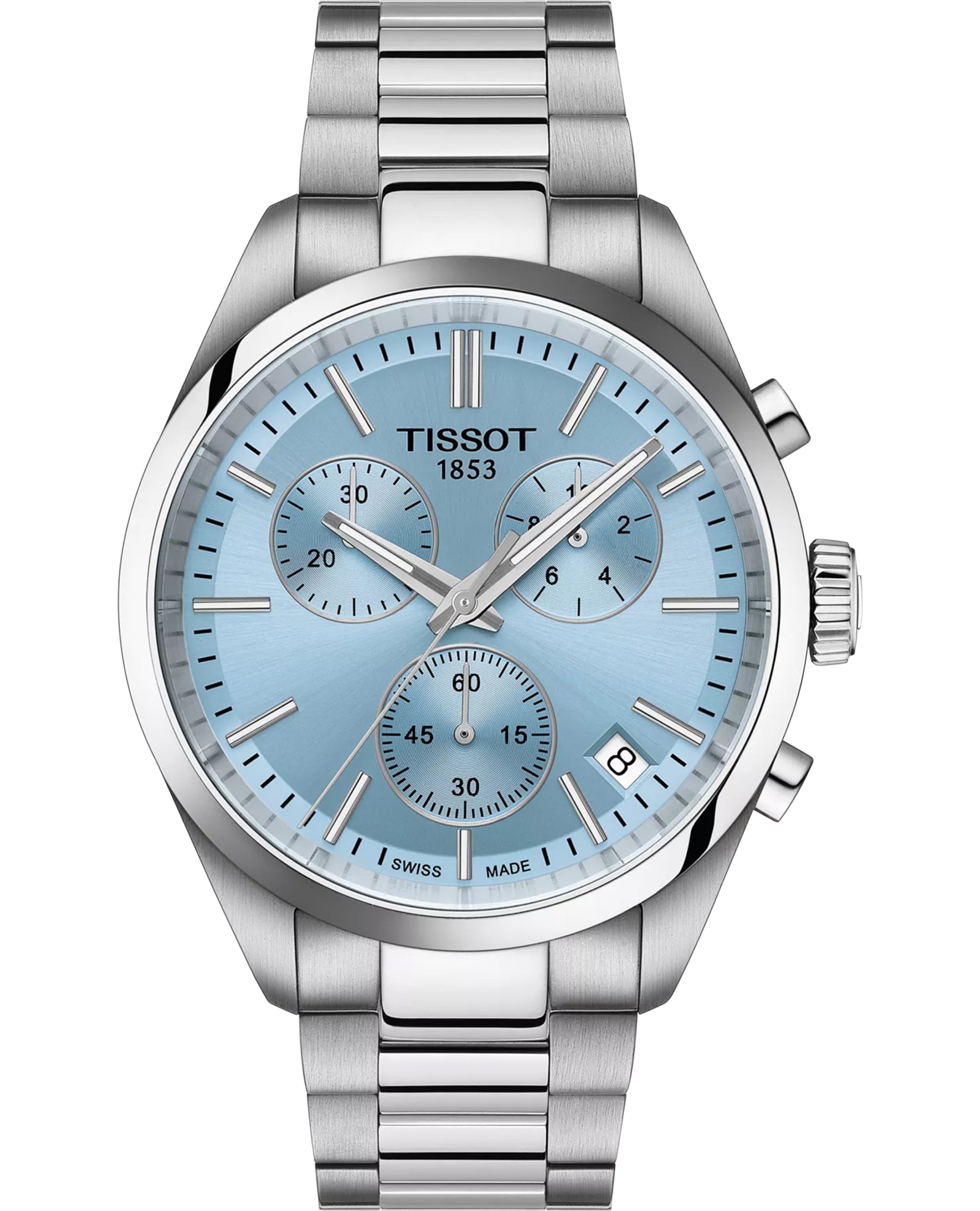 Tissot PR 100 Chronograph Watch- Ice Blue