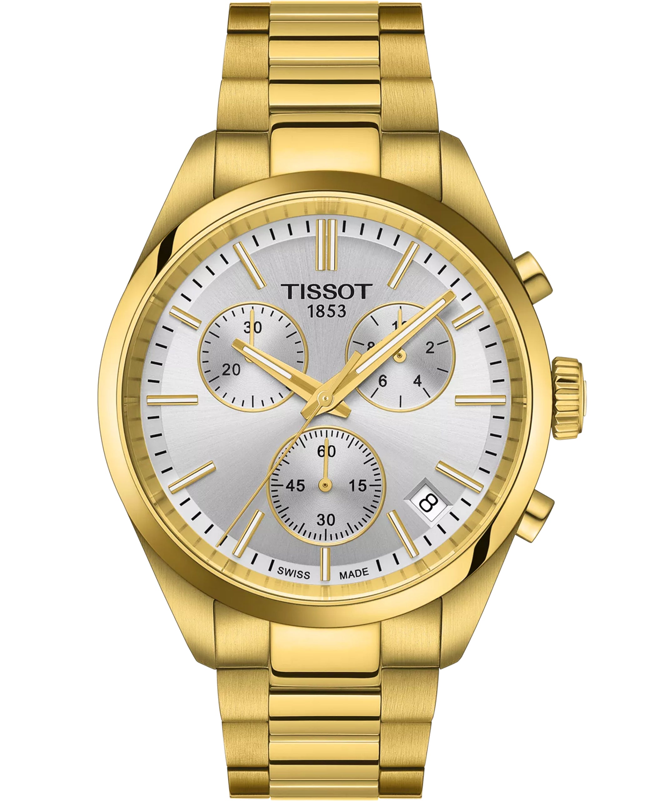 Tissot T150.417.33.031.00 PR 100 Chronograph Watch with Gold PVD