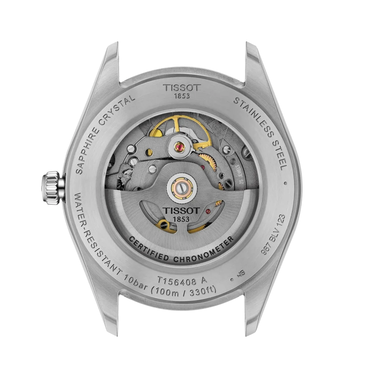 Tissot T156.408.11.353.00 Ballade 39mm Watch with Ice Blue Dial and Automatic Movement
