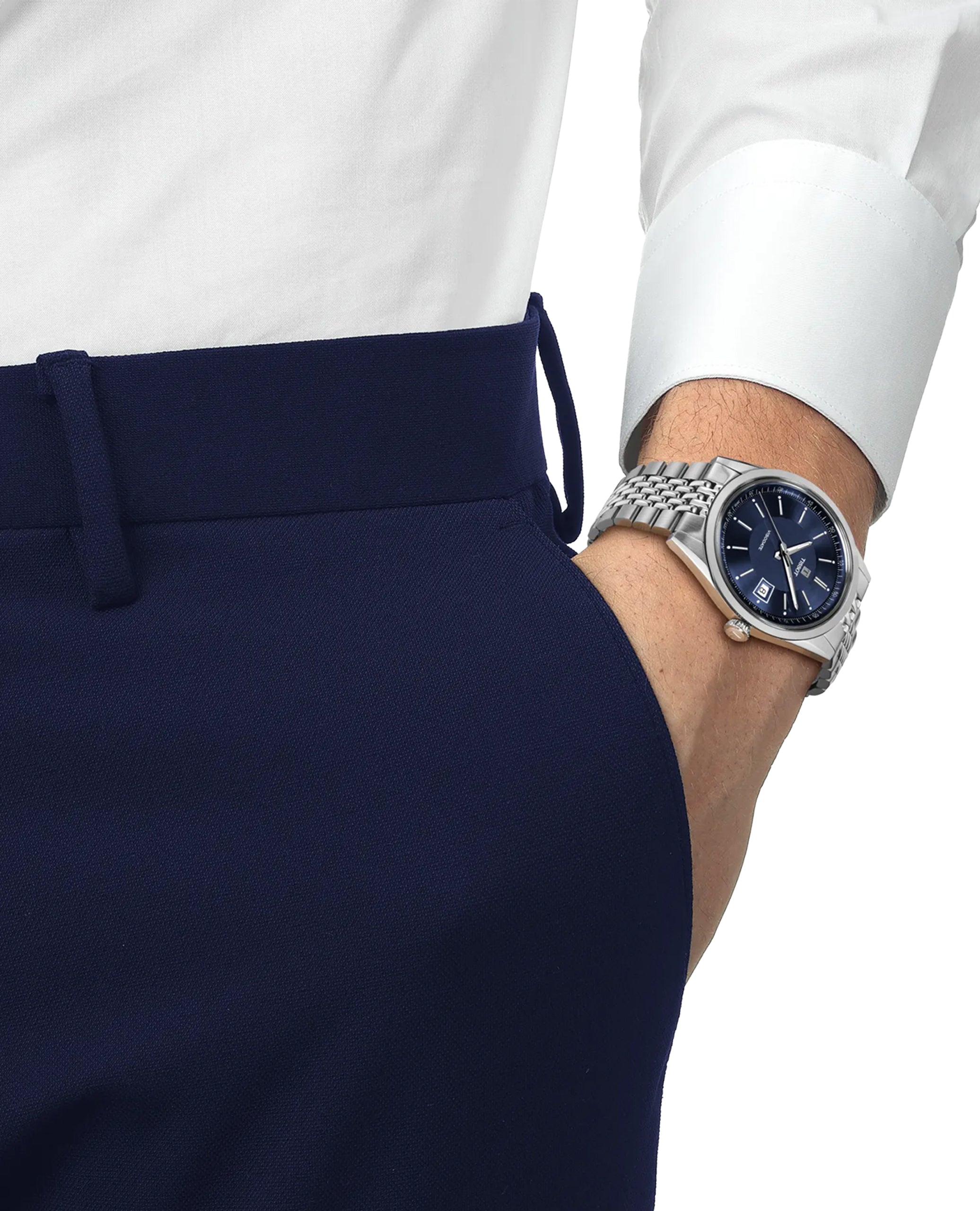 Tissot T157.407.11.041.00 Visodate Blue Dial 39mm Watch