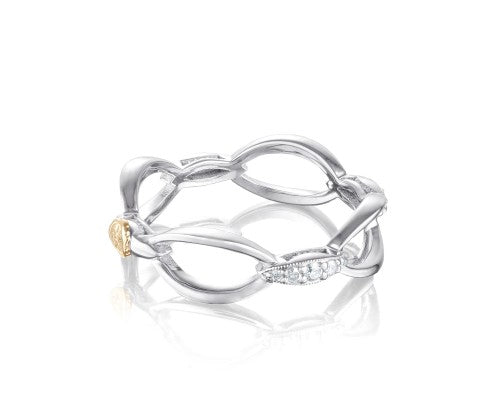 Tacori Sterling Silver Ivy Lane Pave Open Air Ring with 0.12 Ct Round Diamonds