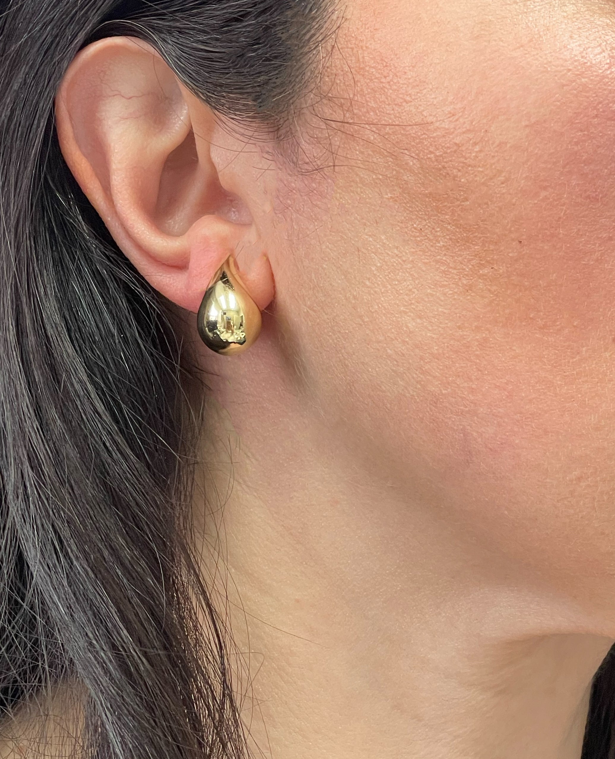 14K Yellow Gold Teardrop Earrings