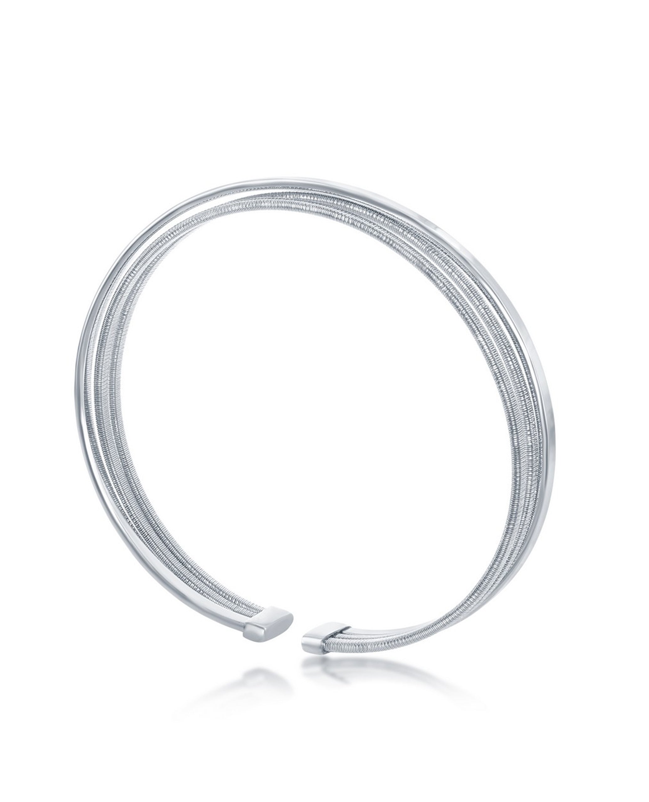 Sterling Silver Polished Multi Wire Bangle Bangle