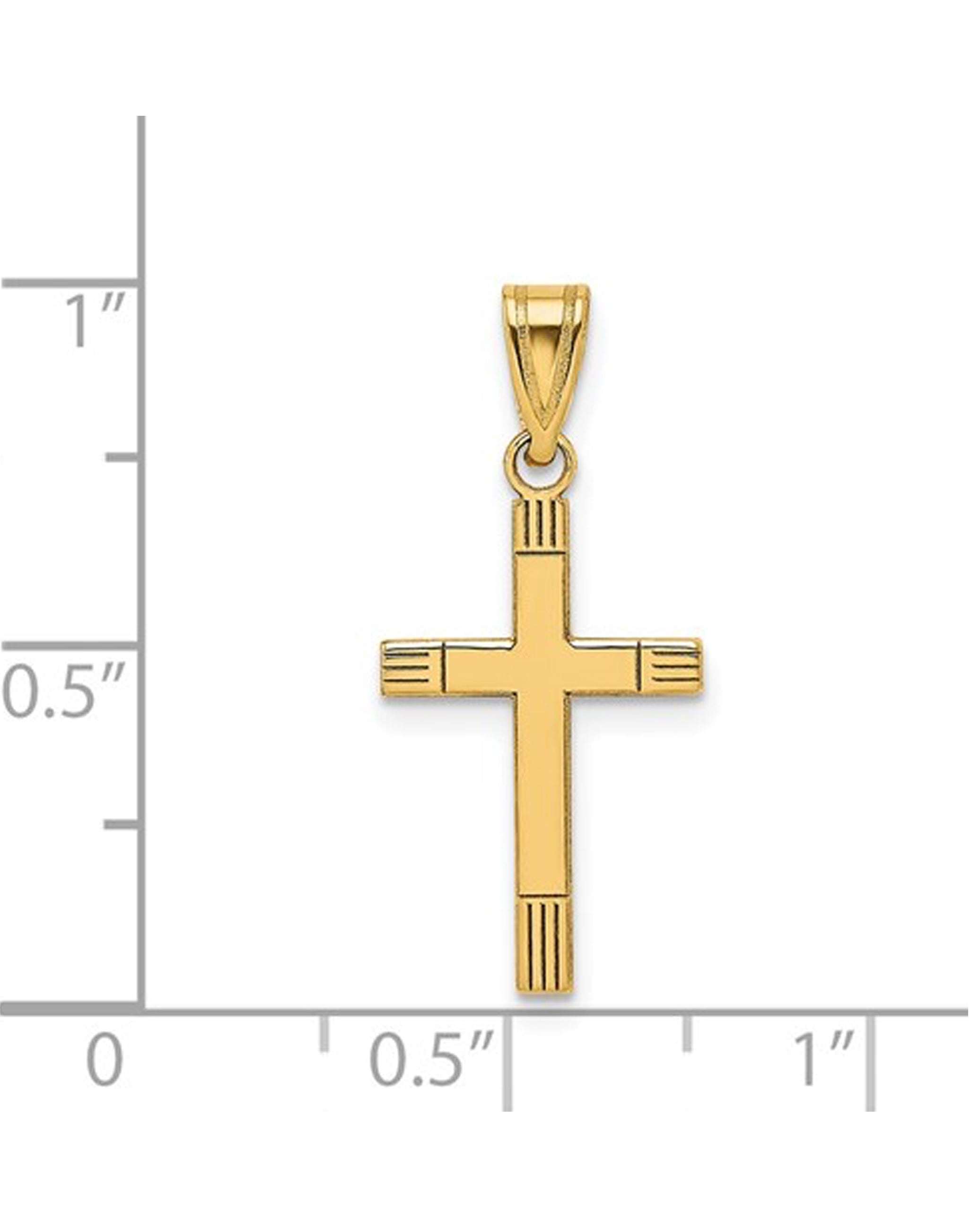 14K Yellow Gold Cross