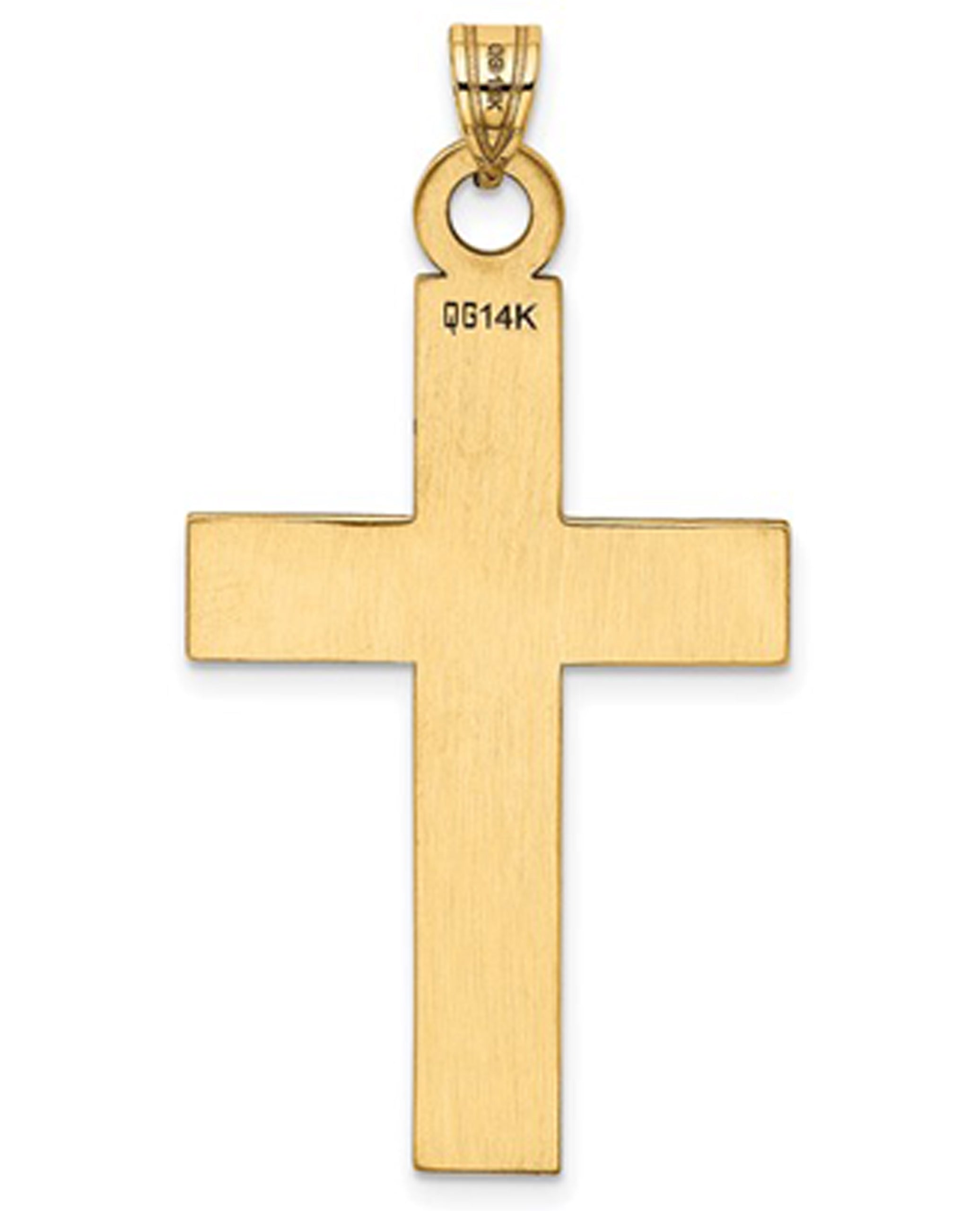 14K Yellow Gold Cross Charm