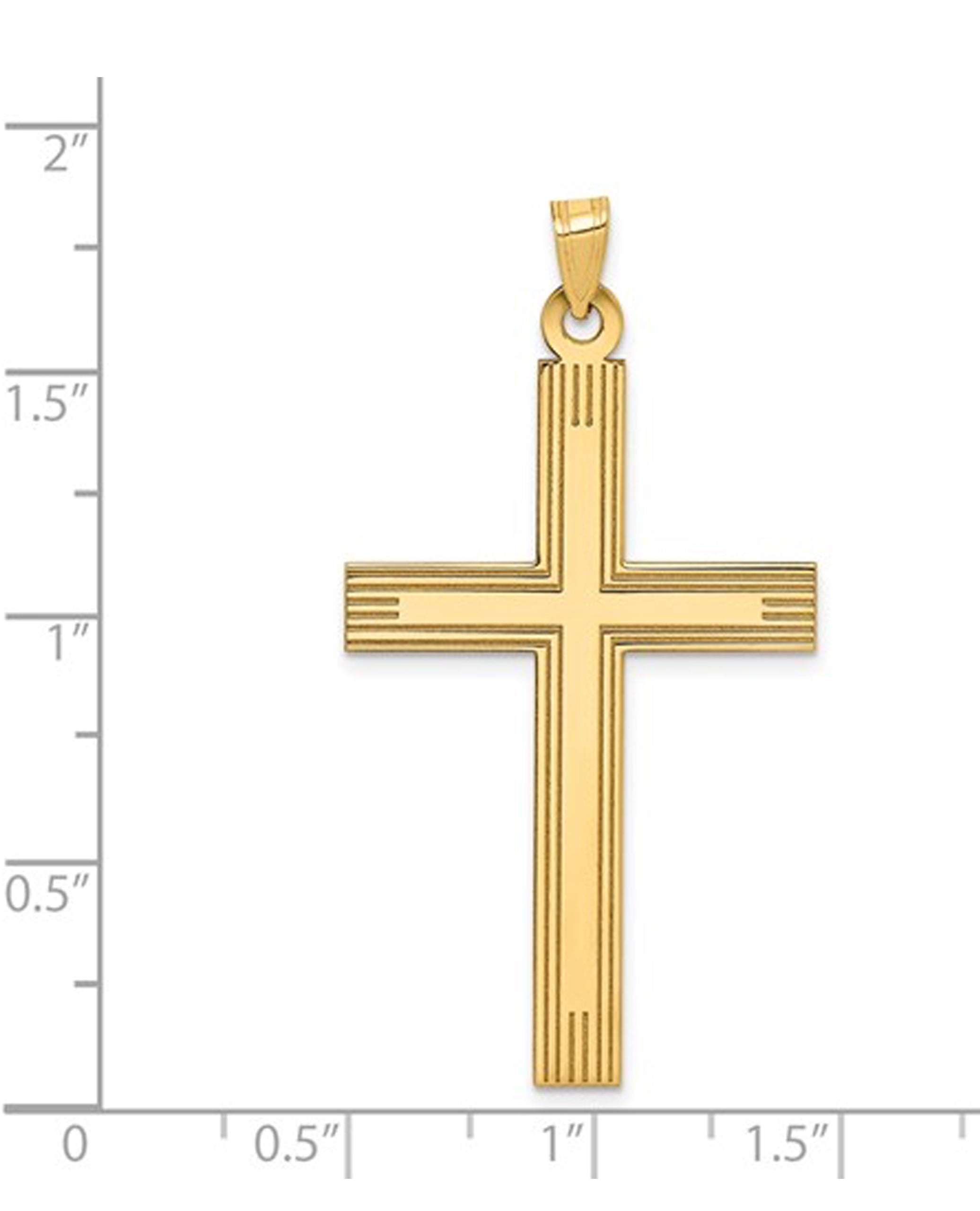 14K Yellow Gold Cross XR543