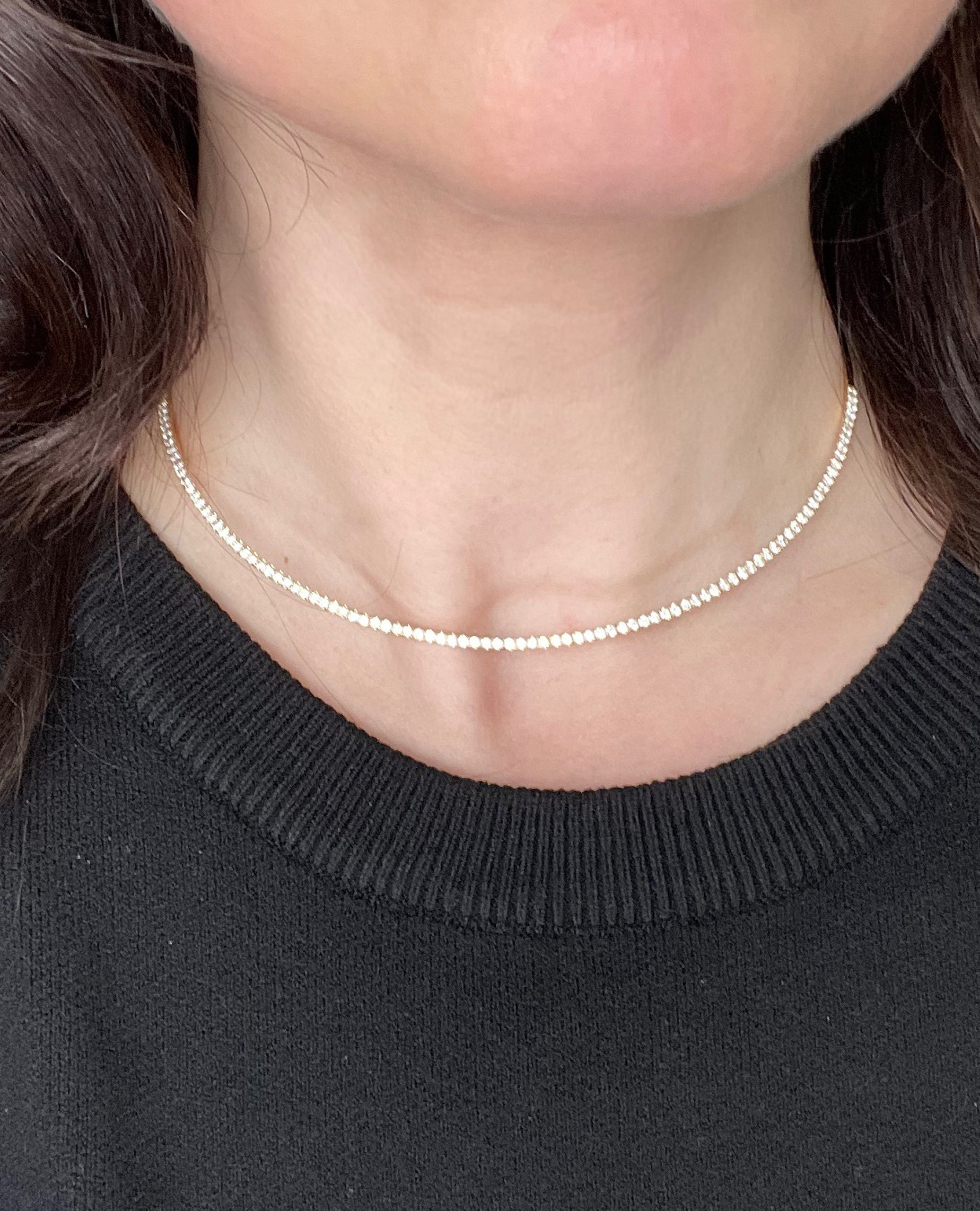 18K Yellow Gold Diamond Collar Necklace
