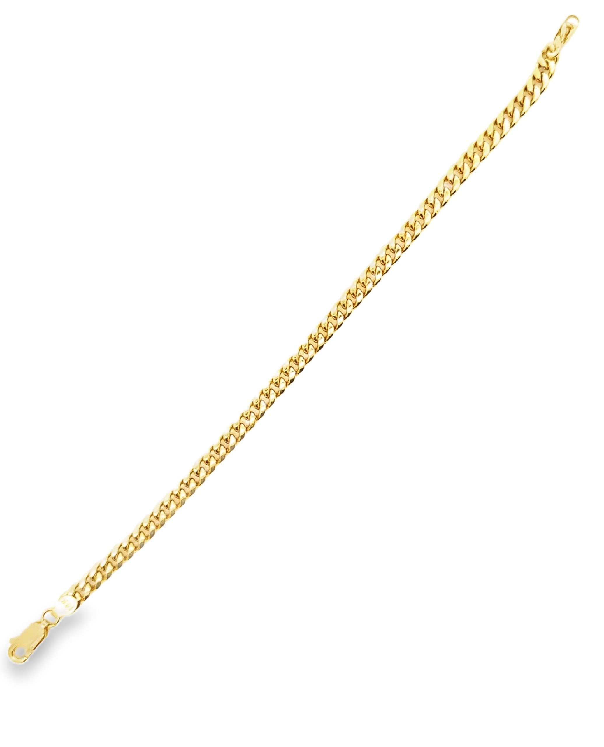 14K Yellow Gold Curb Chain Bracelet- 4.55mm