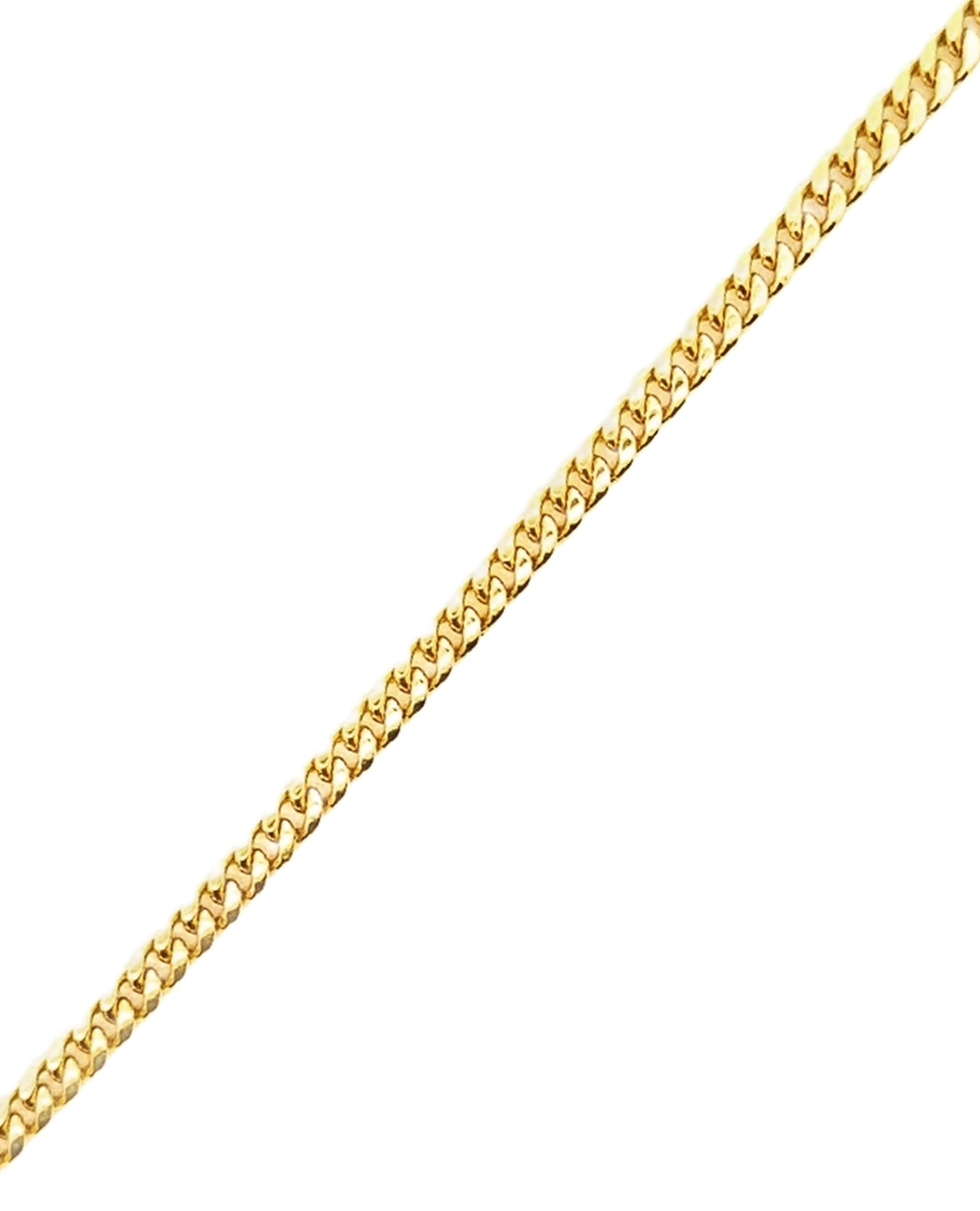14K Yellow Gold Curb Chain Bracelet- 4.55mm