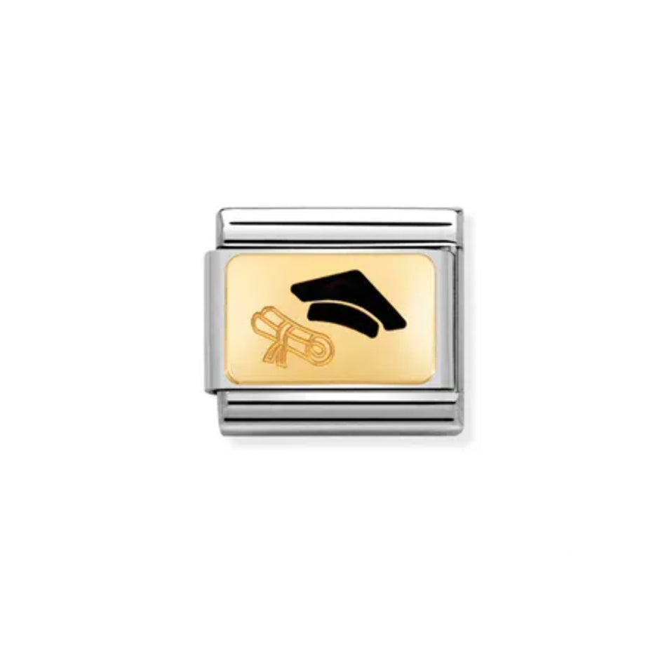 Nomination Composable Link 030284/27 Classic Graduation Cap & Diploma