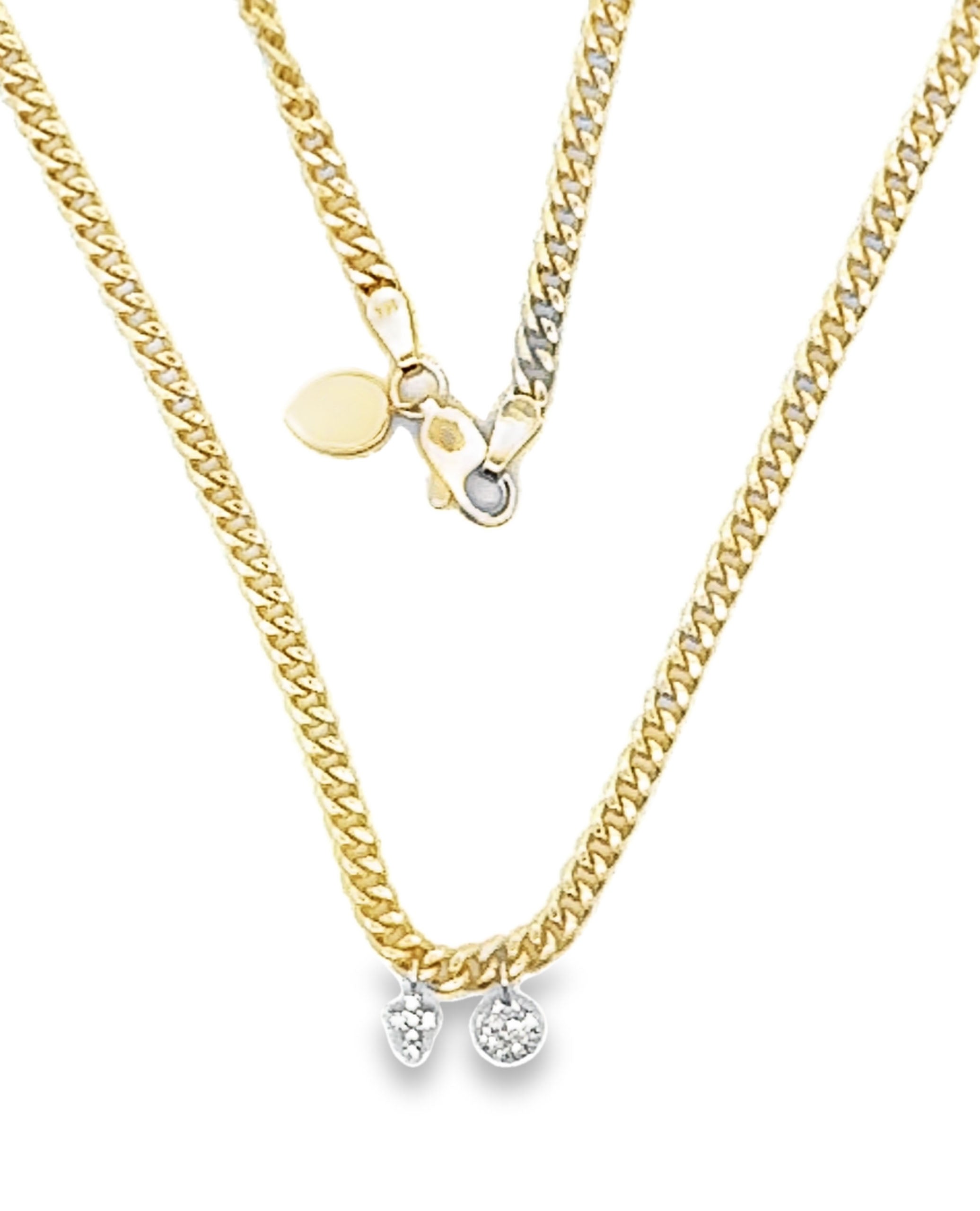 Meira T N13958/Y 14K Yellow Gold Chain with Diamond Charms