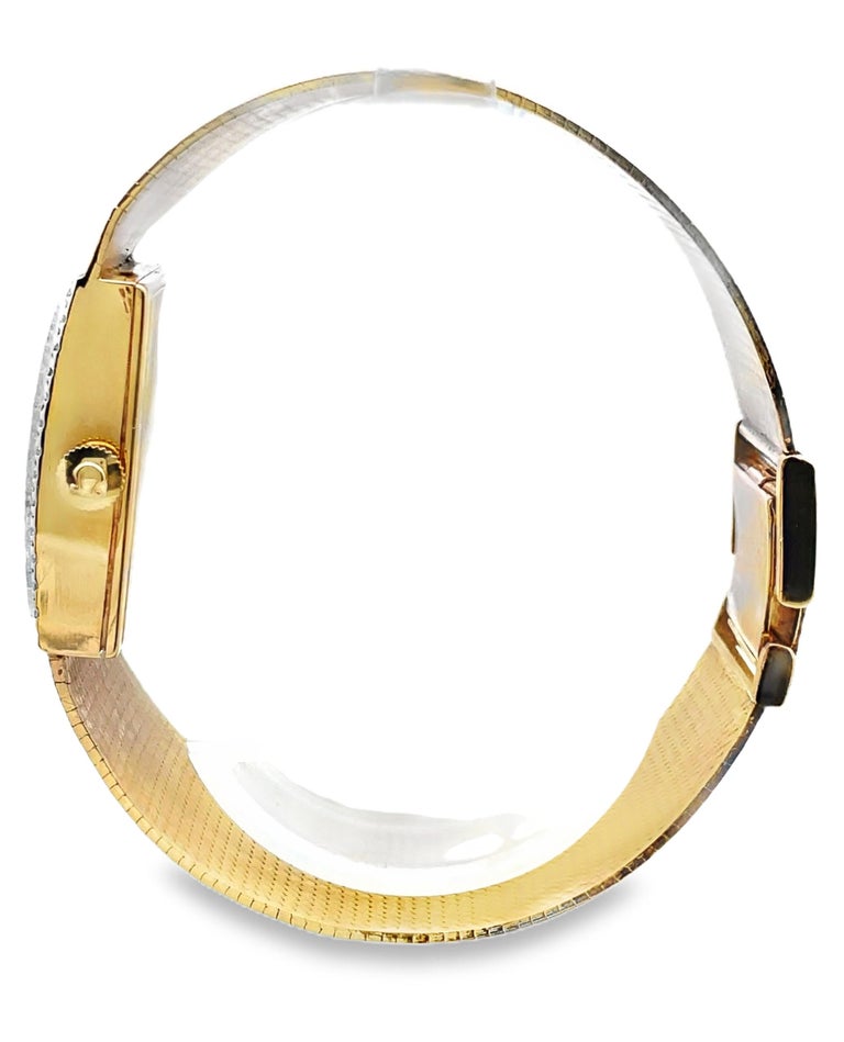 Pre-Owned Vintage Omega Ladies' Diamond Wristwatch in 14K Yellow Gold, Winding, Circa Late 1960's Early 1970's