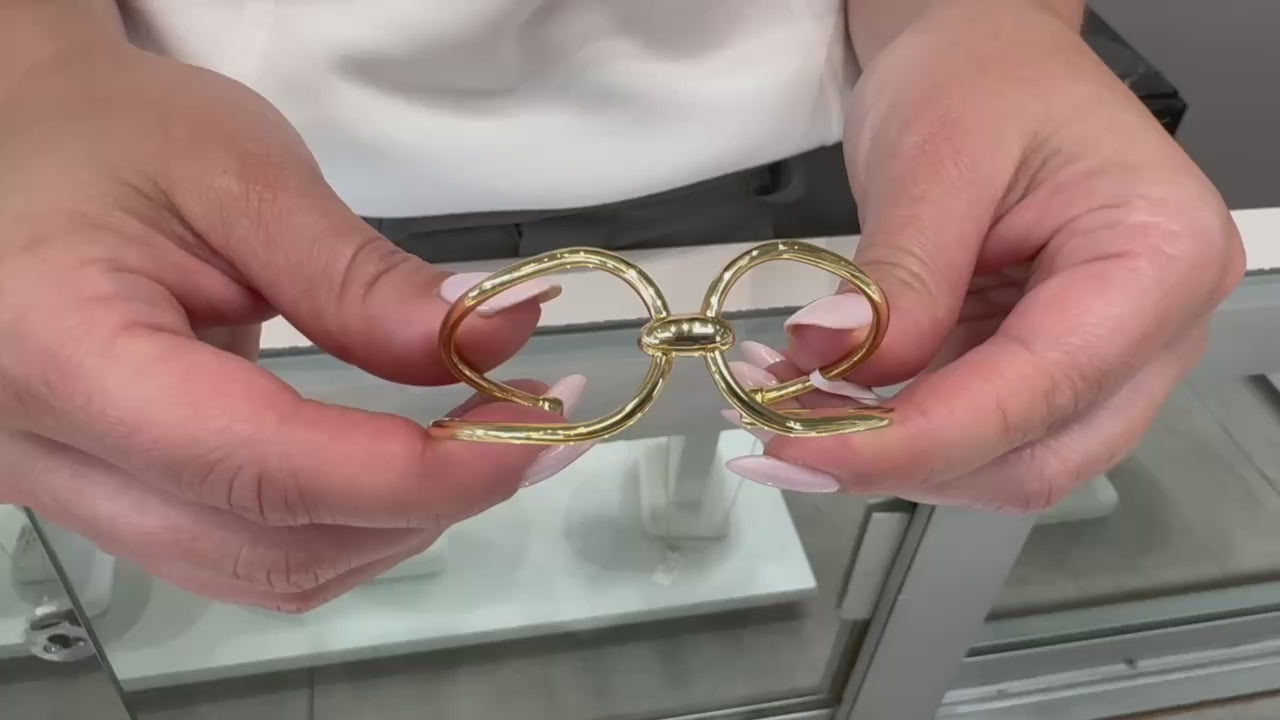 Marcello Pane Sterling Silver Cuff Bracelet with 18K Yellow Gold Overlay