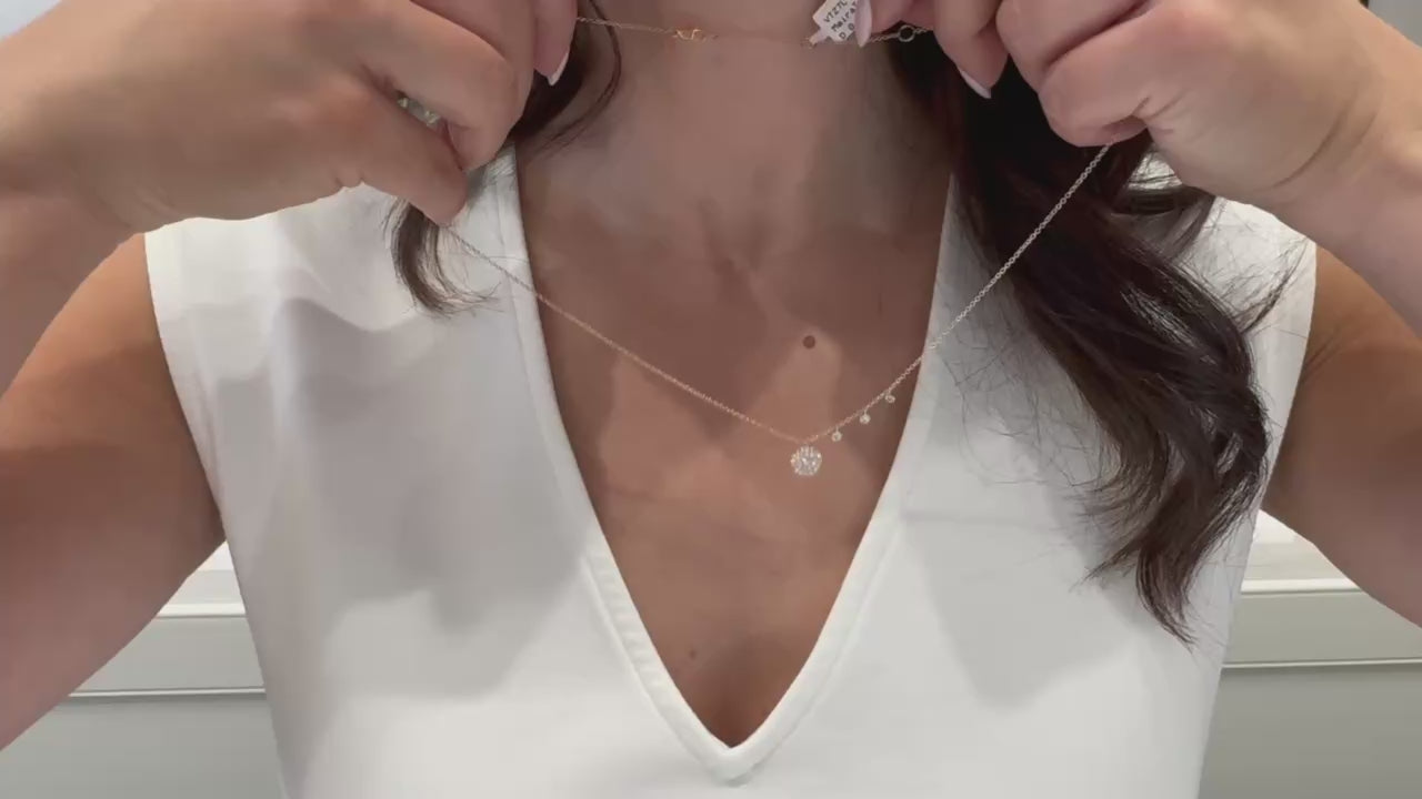 Meira T. 1N7176/TG 14K Rose Gold Signature Disc Necklace