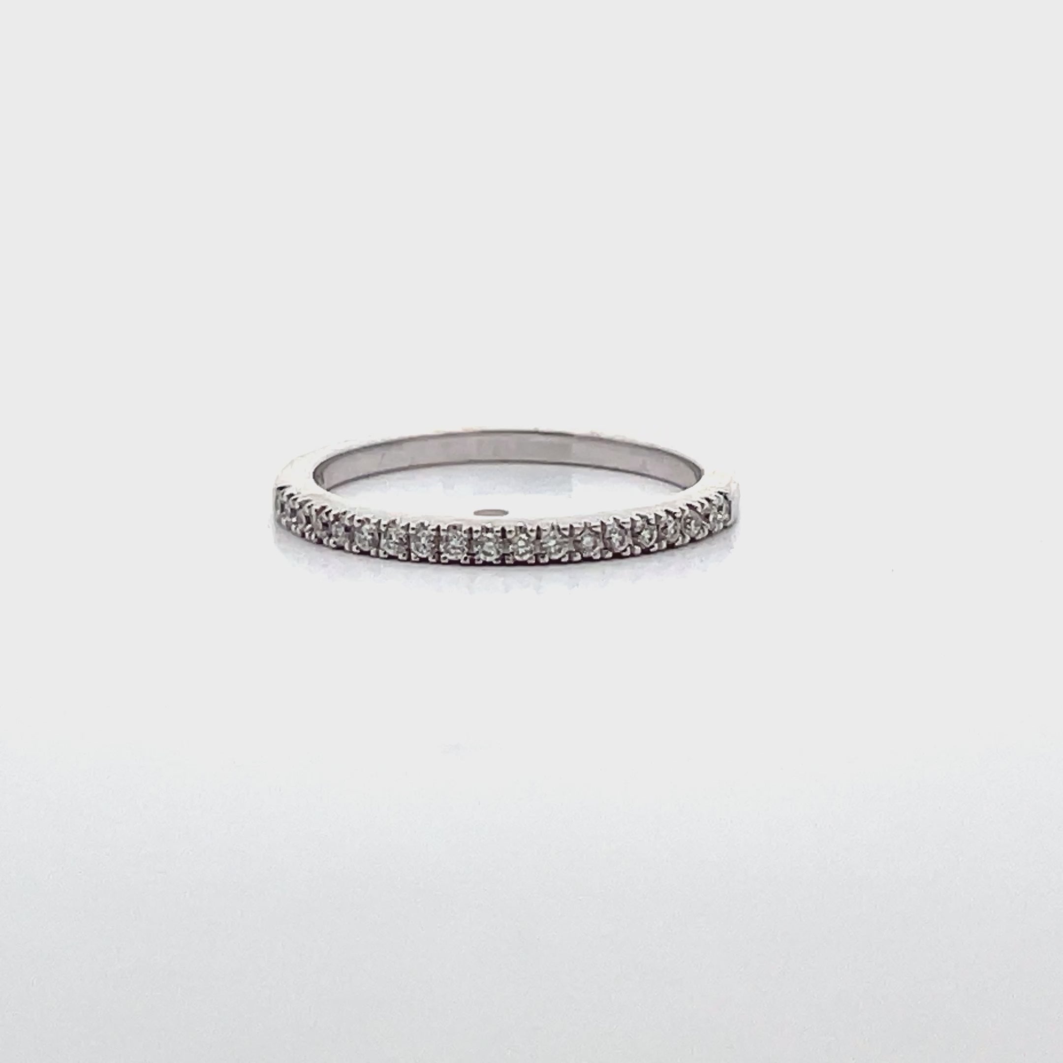 Kirk Kara K1020D-B Stella 18K White Gold Diamond Band