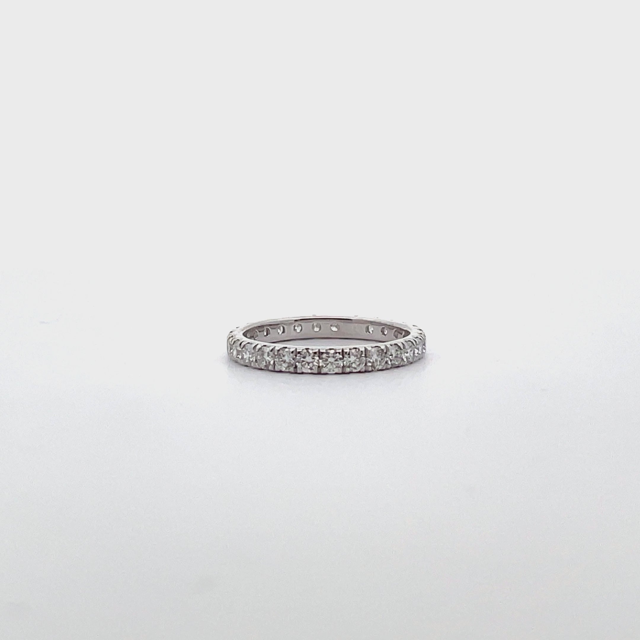 14K French Set Eternity Band