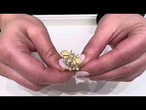๋น๋์ค ๋ก๋: Simon G. DR380 18K Yellow Gold Bee Wrap Ring