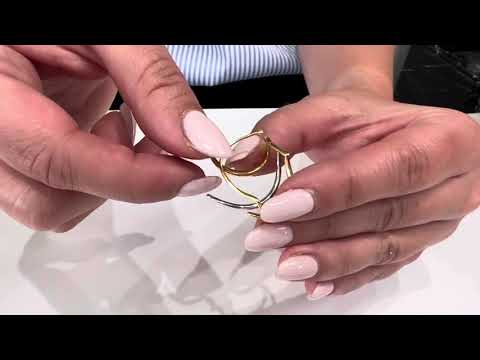 Simon G. LE2330 18K Yellow and White Gold Earring Cuff