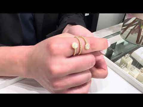 14K Yellow Gold Diamond Three Layer Flex Ring