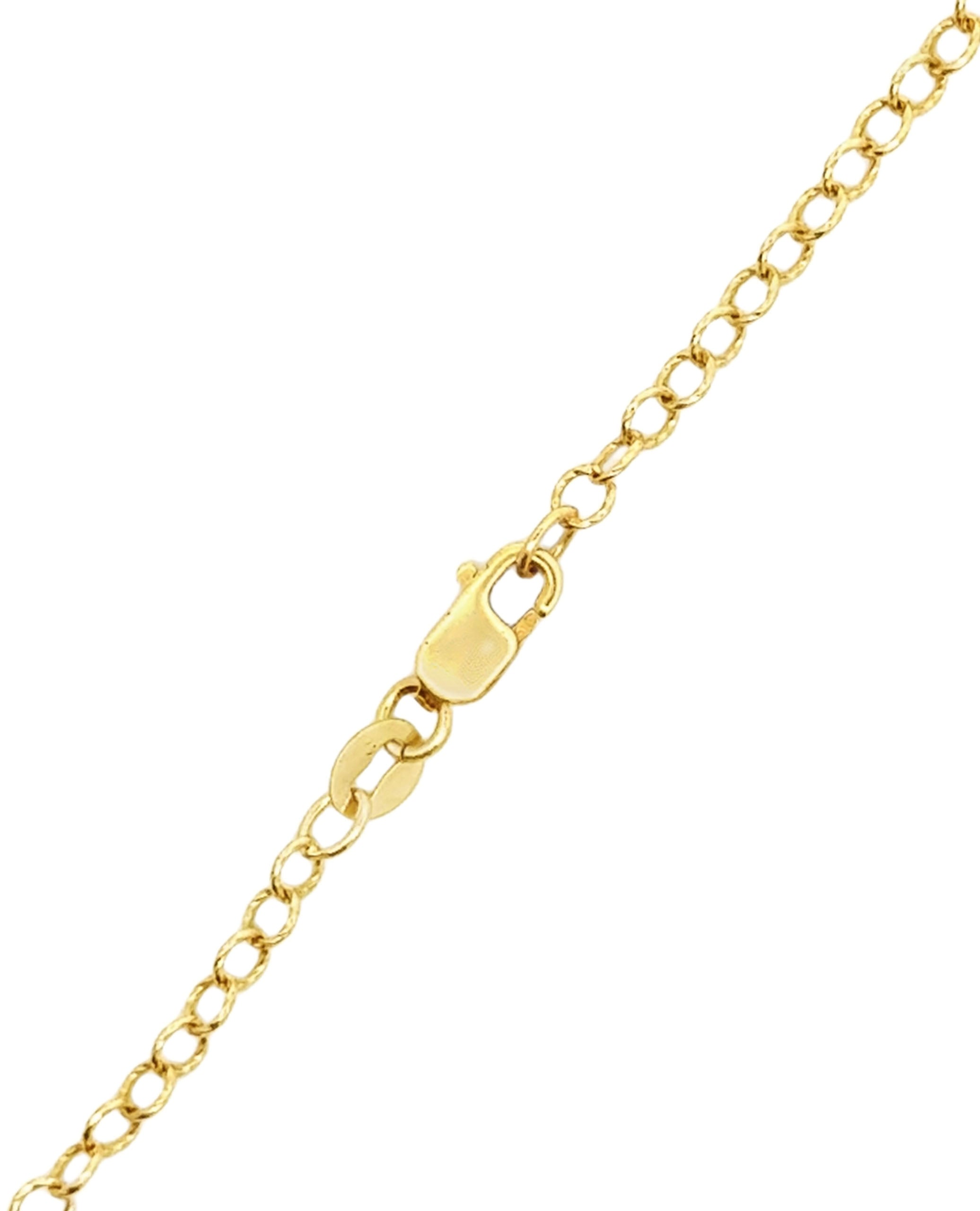 14K Yellow Gold Amethyst Pendant Necklace