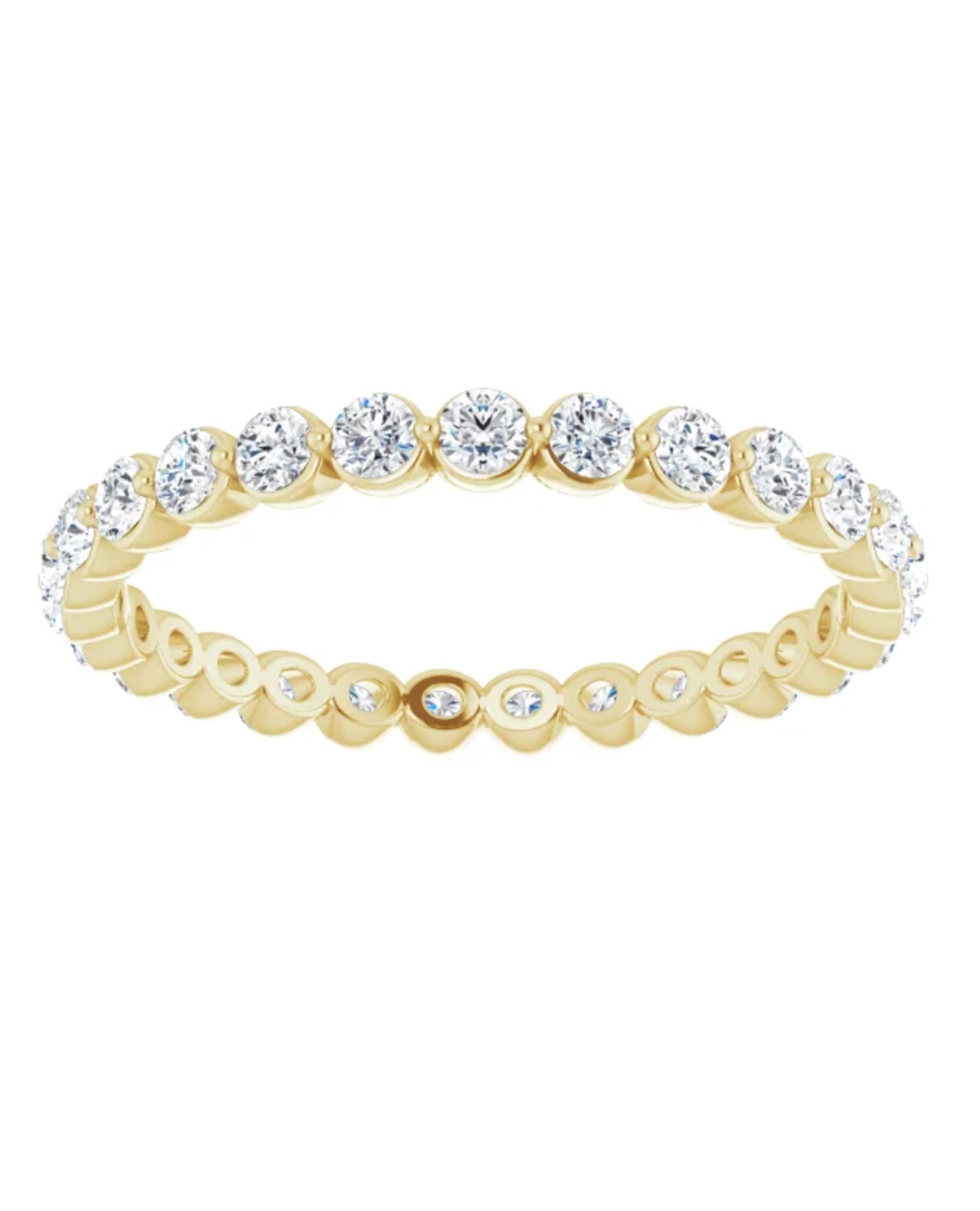 14K Yellow Gold 0.75 Carat Diamond Eternity Band Ring