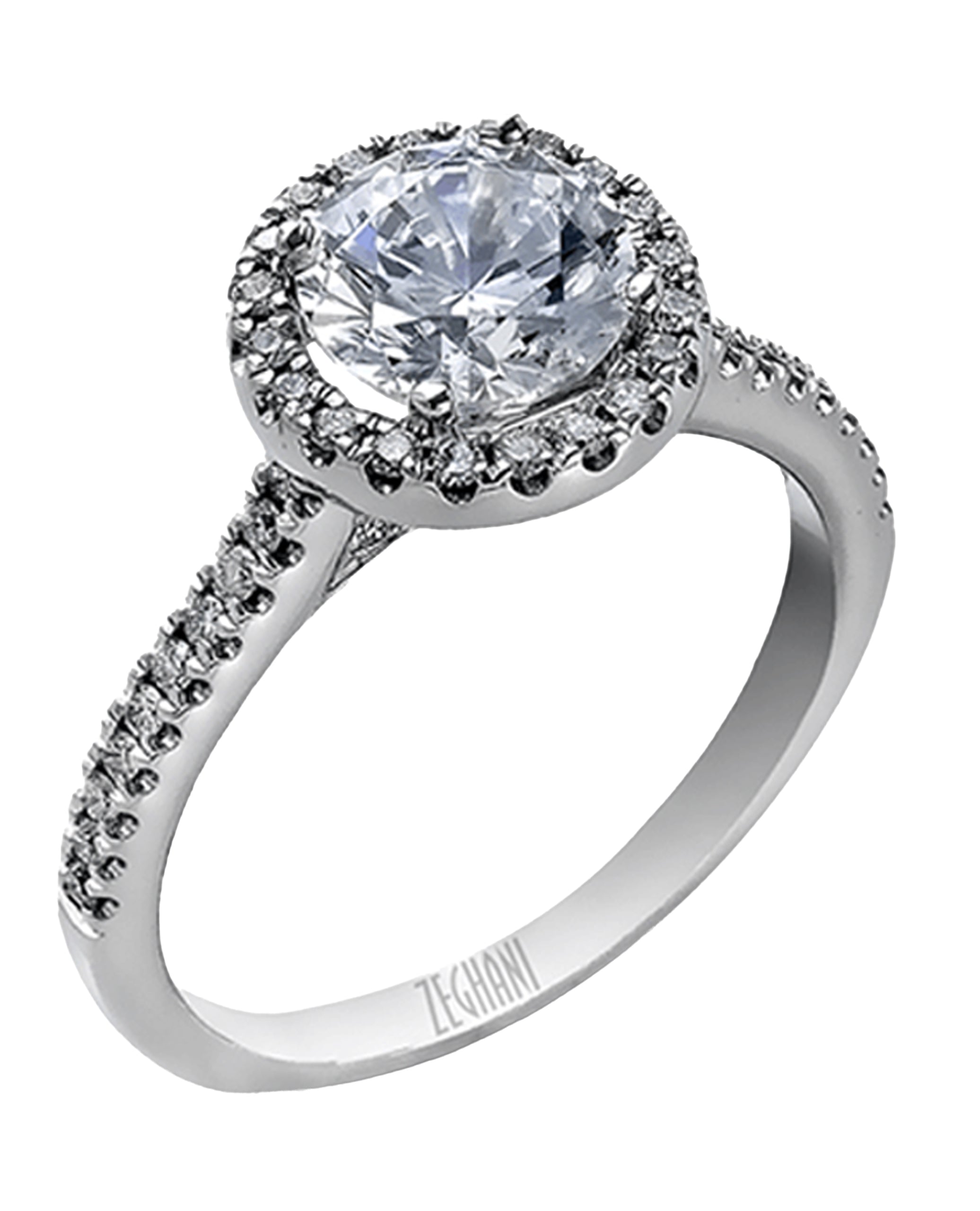 Zeghani ZR498 Engagement Ring Setting with Diamonds 0.32 Carats