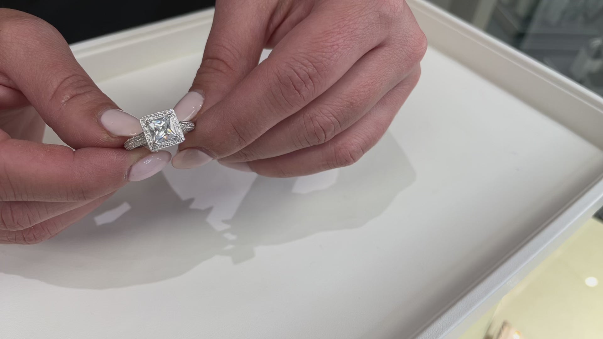 Kirk Kara SS6862-R Carmella 18K White Gold Engagement Ring