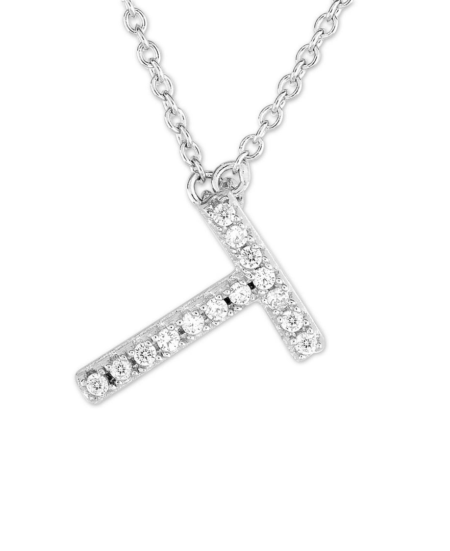 Sterling Silver Letter "T" Initial Necklace
