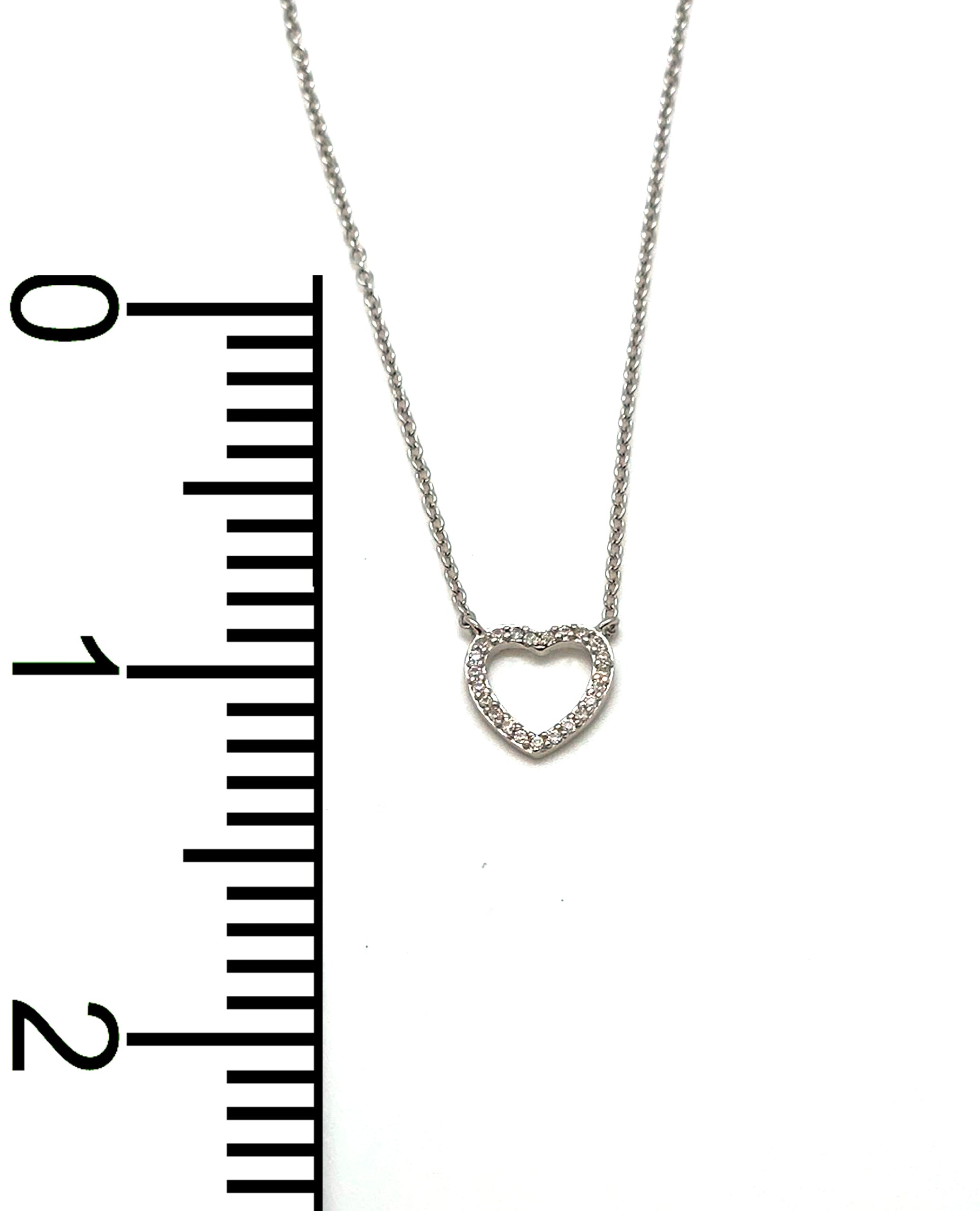 Sterling Silver Small Open Heart Necklace