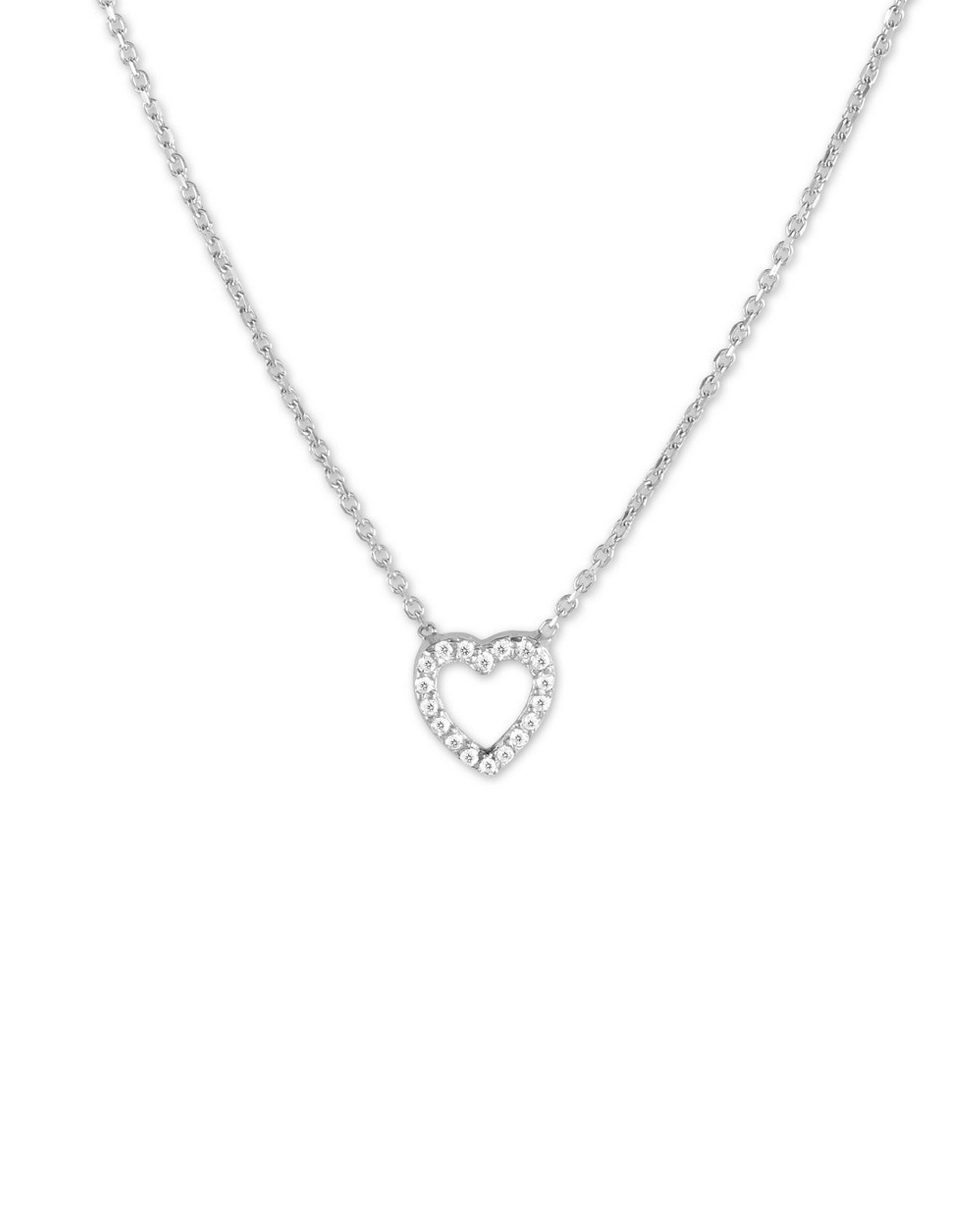 Sterling Silver Small Open Heart Necklace