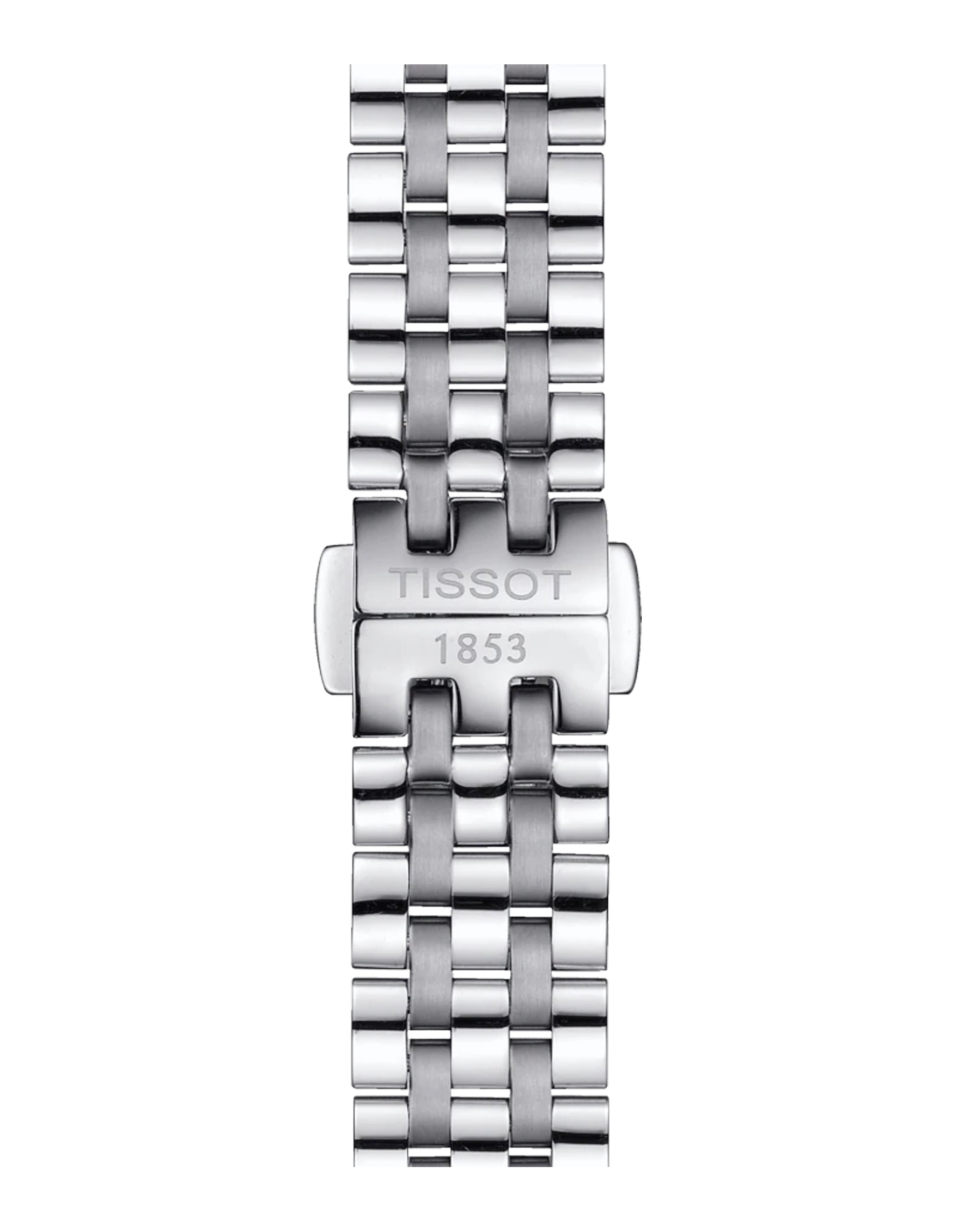 Tissot T122.210.11.033.00 Carson Premium Ladies Swiss Quartz Watch with 30mm Silver Dial, Roman Numerals and Blue Hands
