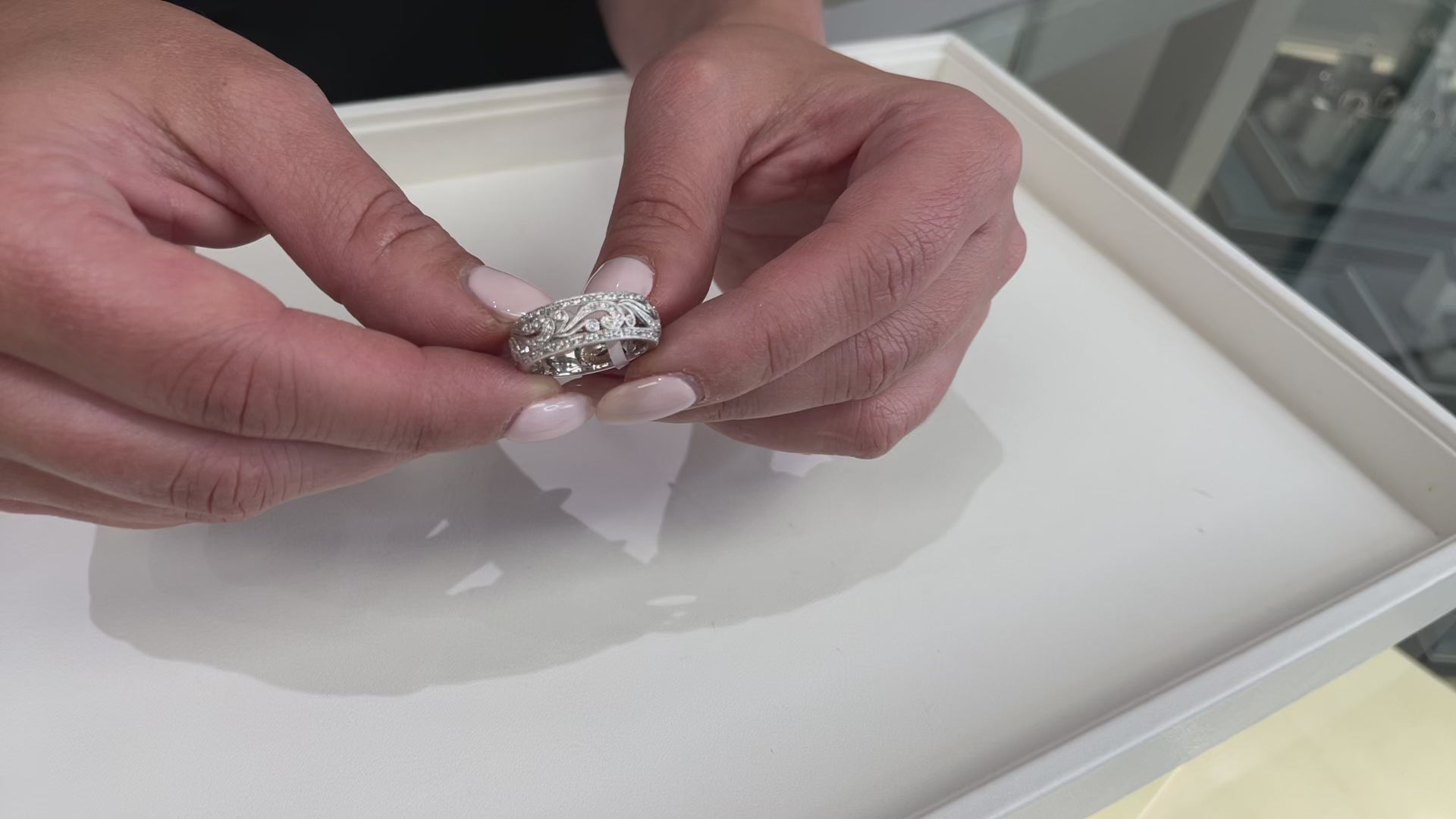 Kirk Kara KF1010DP-B 18K White Gold Angelique Diamond Ring