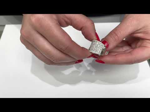 18K White Gold and 3.77 Carat Diamond Ring